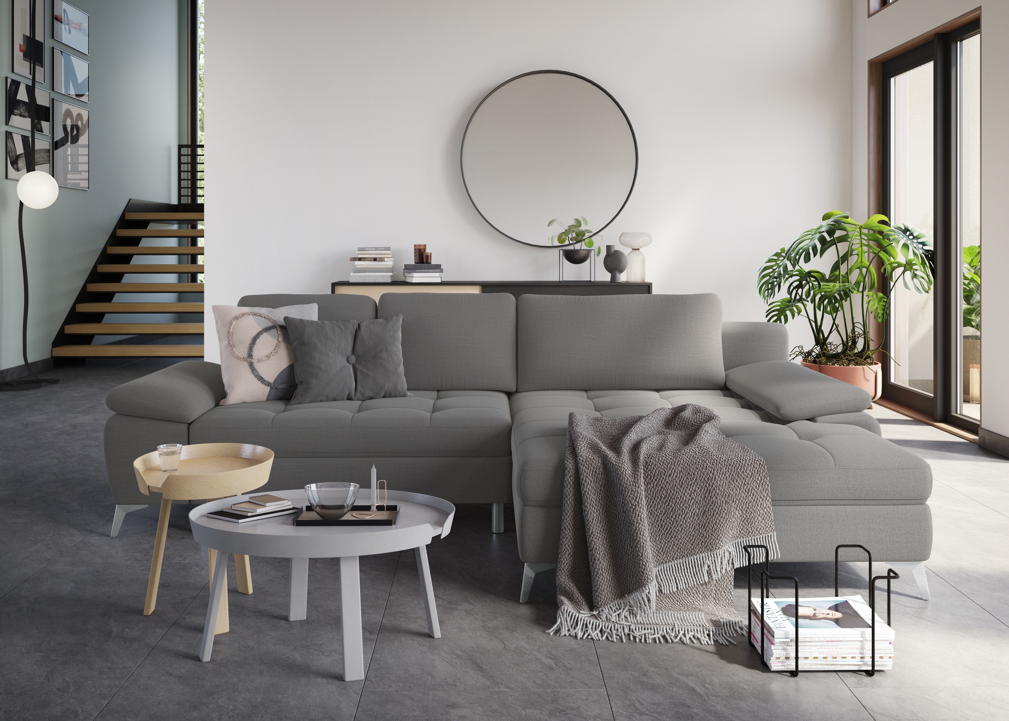 sit&more Ecksofa "Latigo L-Form" mit Mega-Recamiere, wahlweise mit Schlaffunktion und Bettkasten