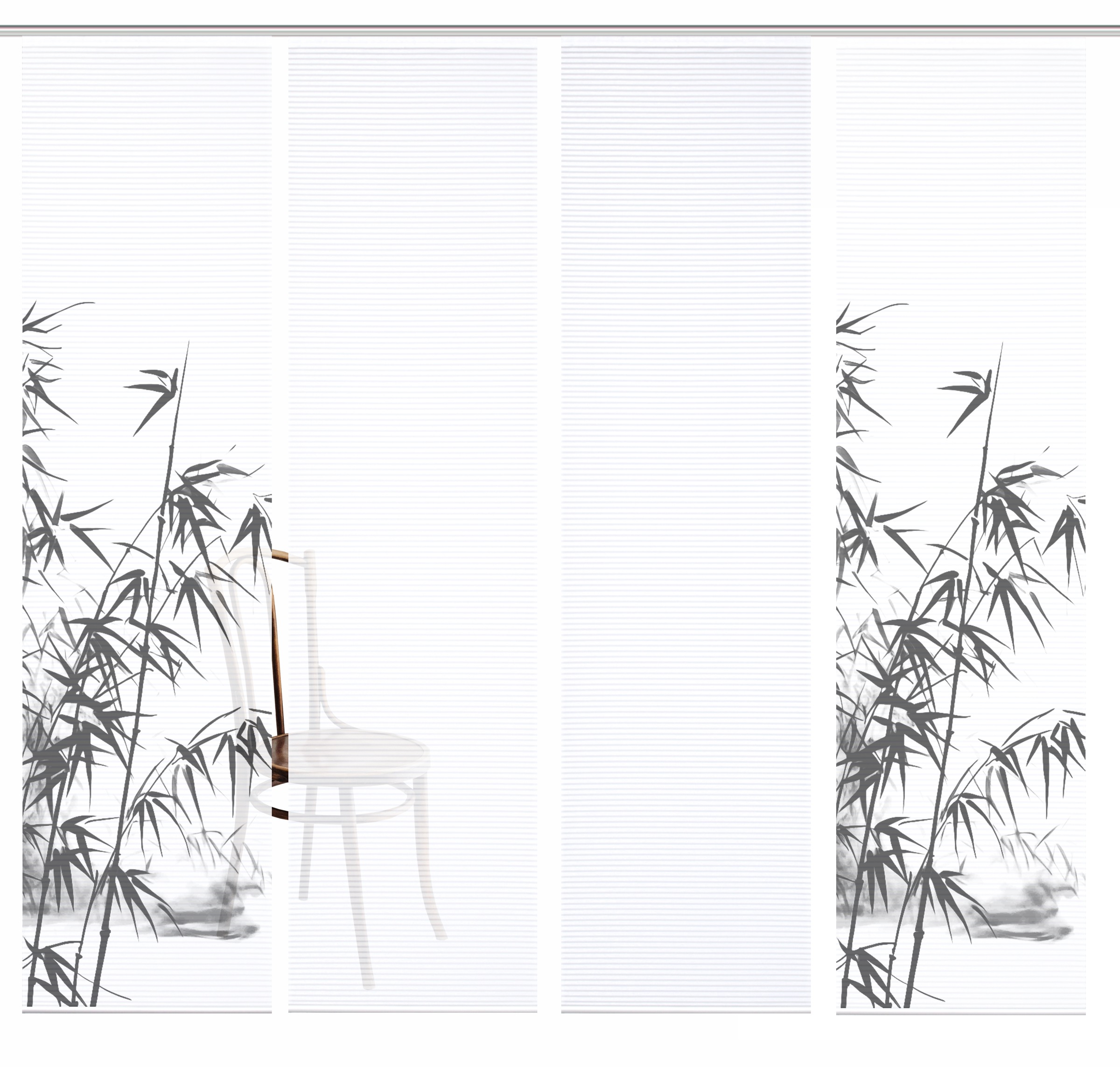 HOME in green Schiebegardine "RUFUS" Paneelwagen 4 Stk. tlg. Bambusoptik, S günstig online kaufen