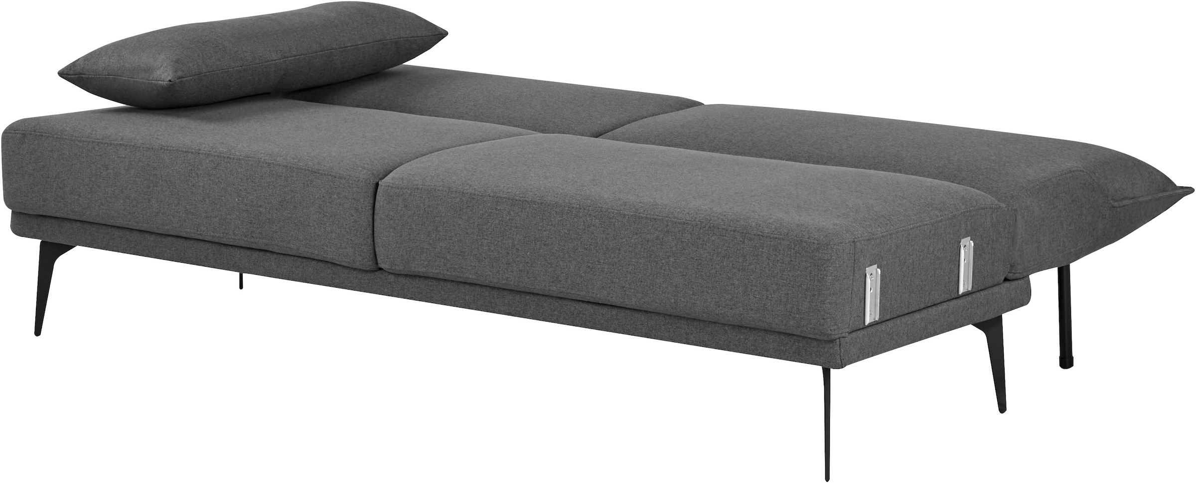 INOSIGN Schlafsofa »TULARE, 204 cm, klappbarer 3-Sitzer mit verstellbarer Rückenlehne,«, Schlaffunktion, Velvet-Samtvelours u. Webstoff