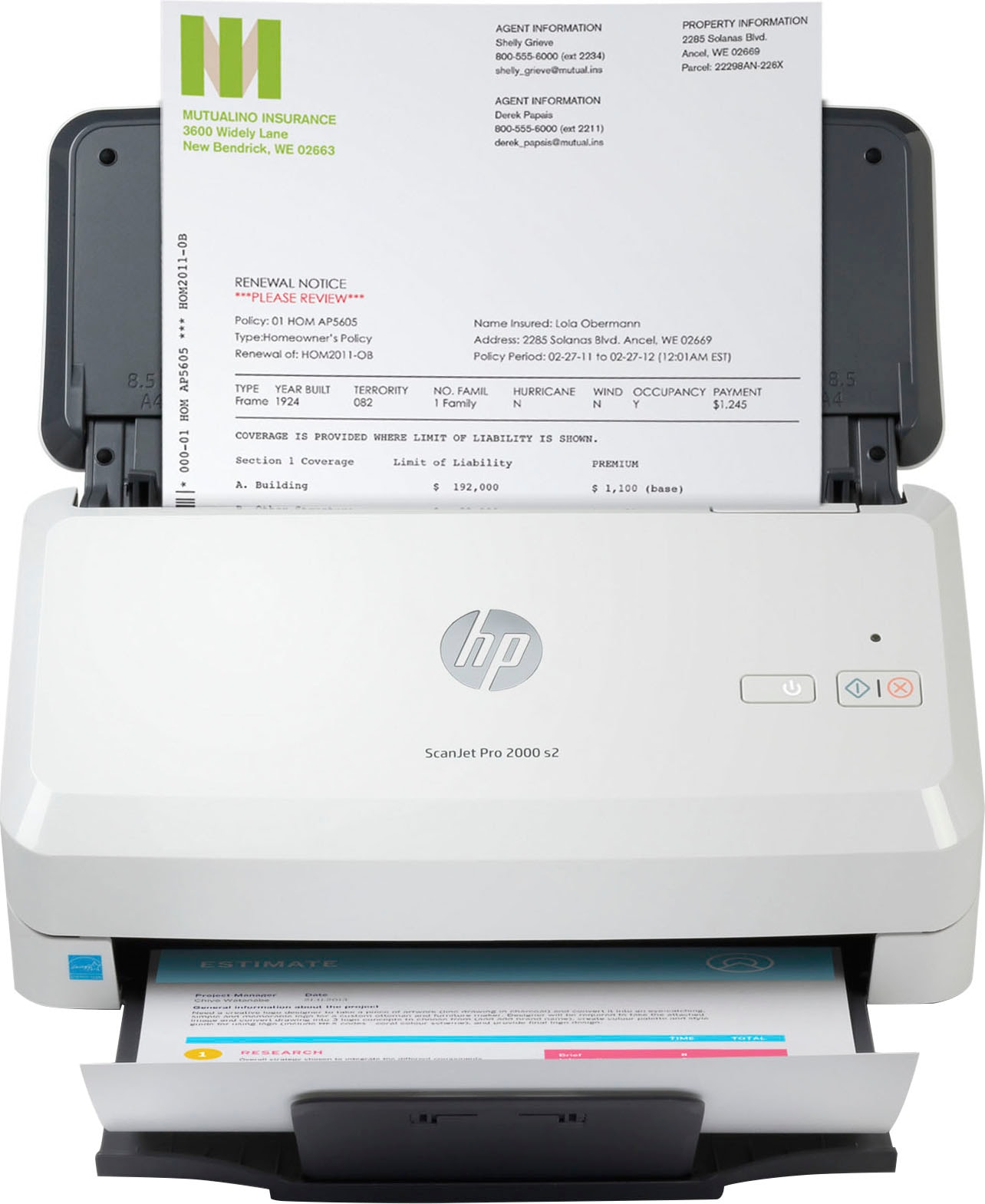 HP Einzugsscanner »Scanner ScanJet Pro 2000 s2« HP+ Instant Ink kompatibel