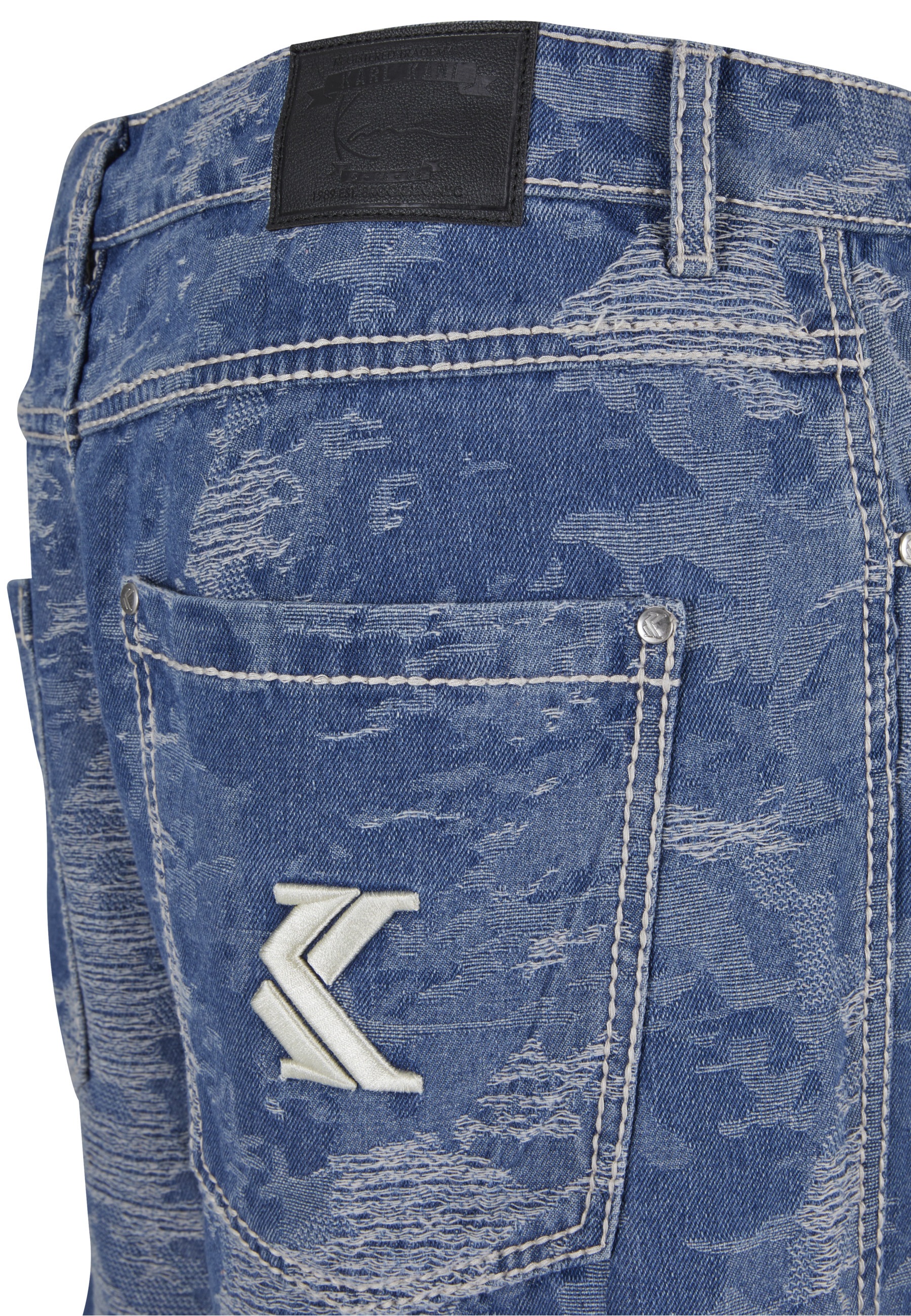 Karl Kani Stoffhose »Karl Kani OG K Distress Camo Five Pocket Denim«