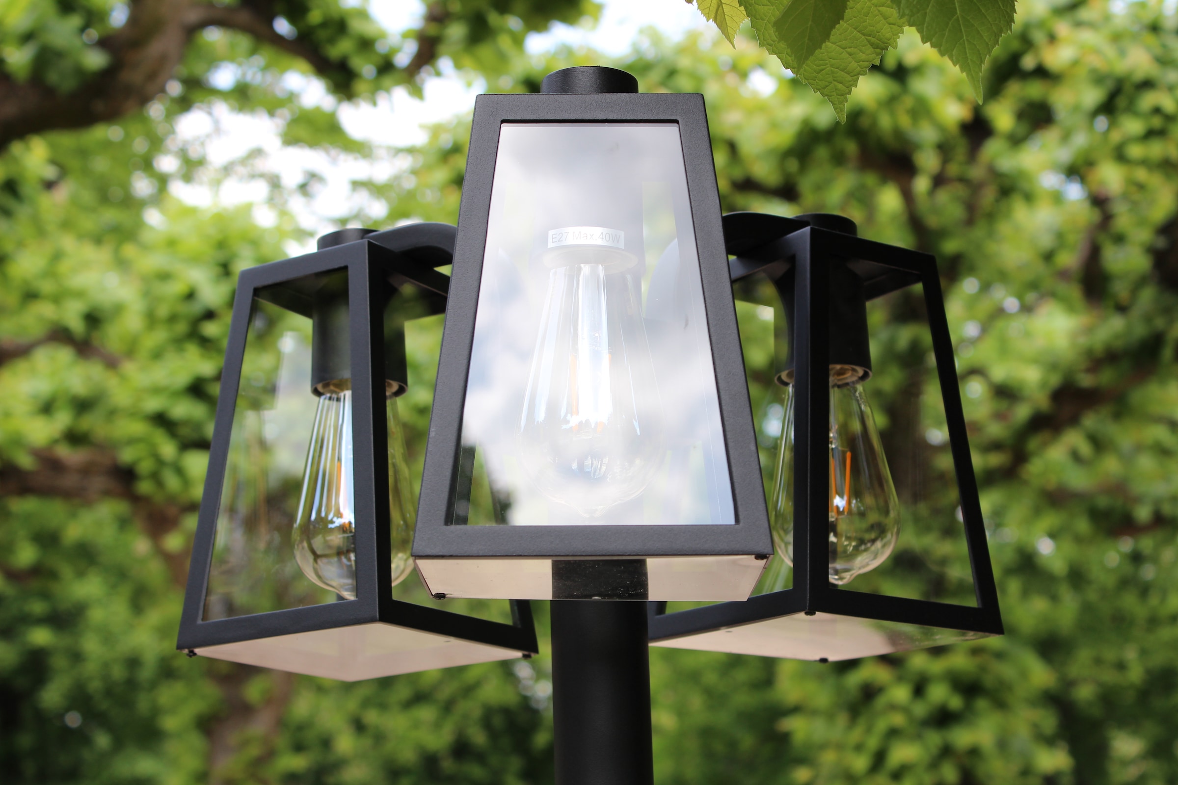 LUTEC Außen-Stehlampe »Kandelaber FIA, 3xE27 max 40W«, 3 flammig, Leuchtmittel E27 | Leuchtmittel wechselbar
