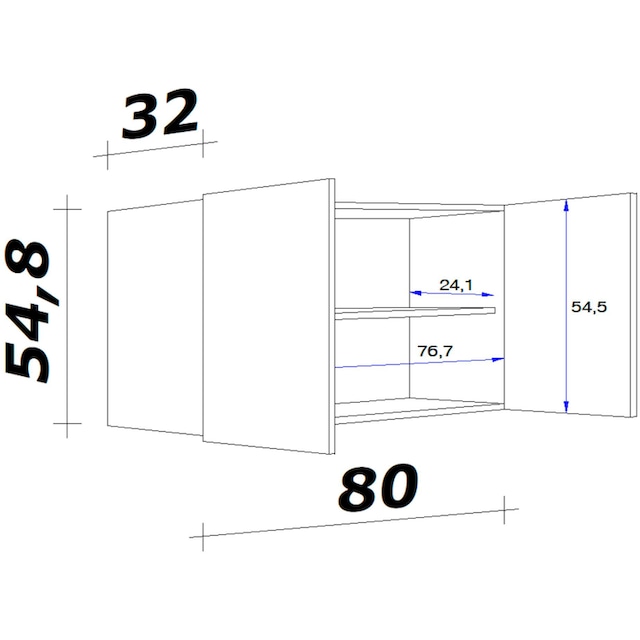 Flex-Well Hängeschrank »Nano«, (B x H x T) 80 x 54,8 x 32 cm bestellen |  BAUR