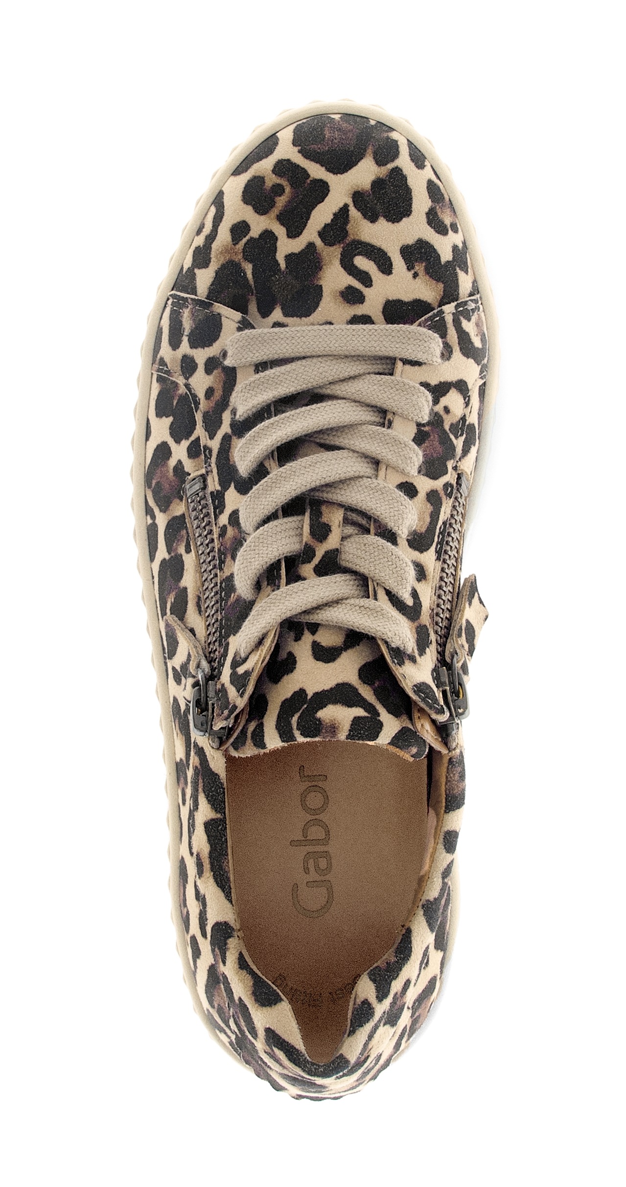 Thumbnail - Gabor Plateausneaker, Freizeitschuh, Halbschuh, Schnürschuh im trendigen Leo-Look