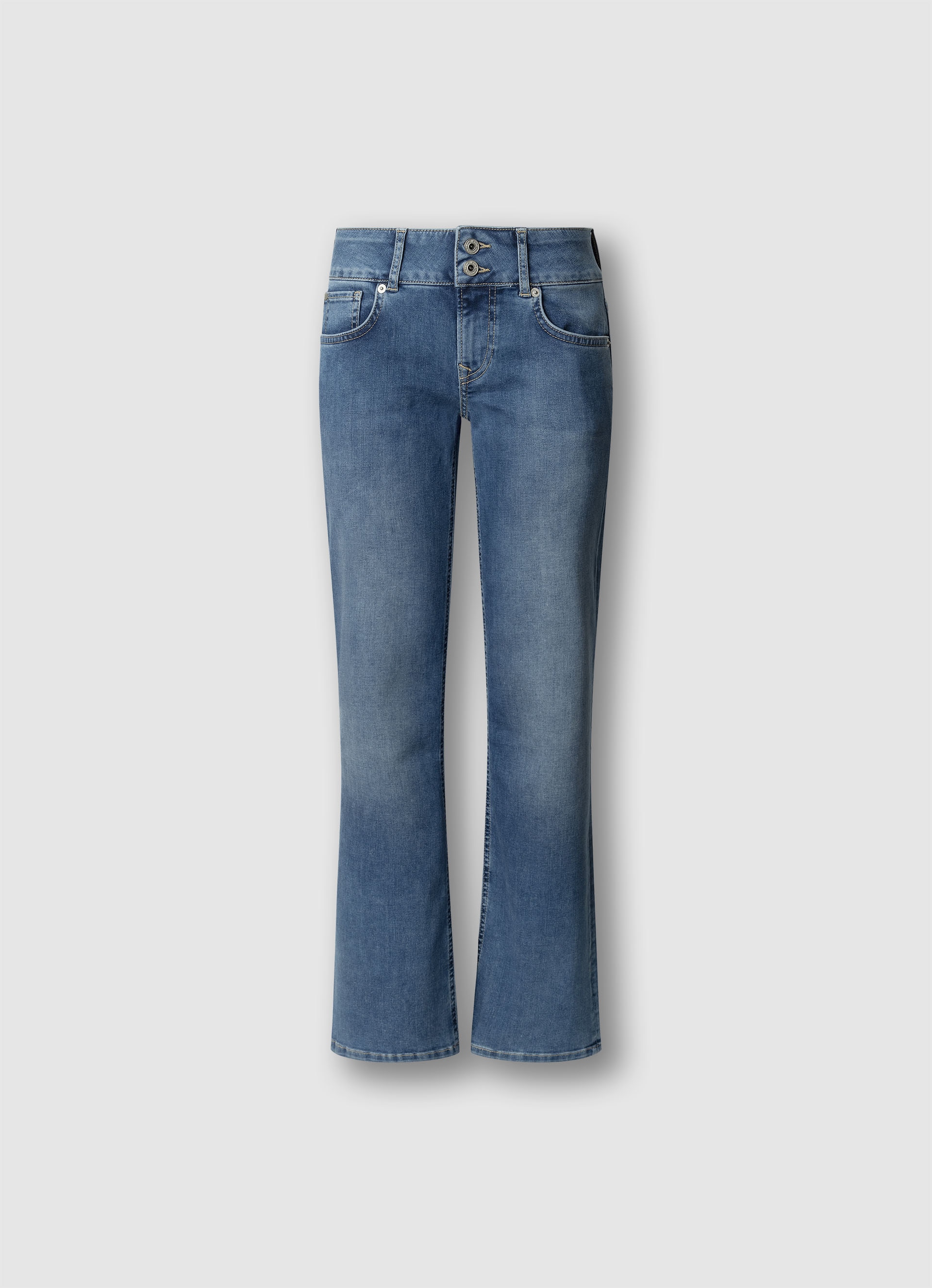 Pepe Jeans Gerade Jeans "STRAIGHT JEANS LW" mit doppeltem Knopfverschluss günstig online kaufen
