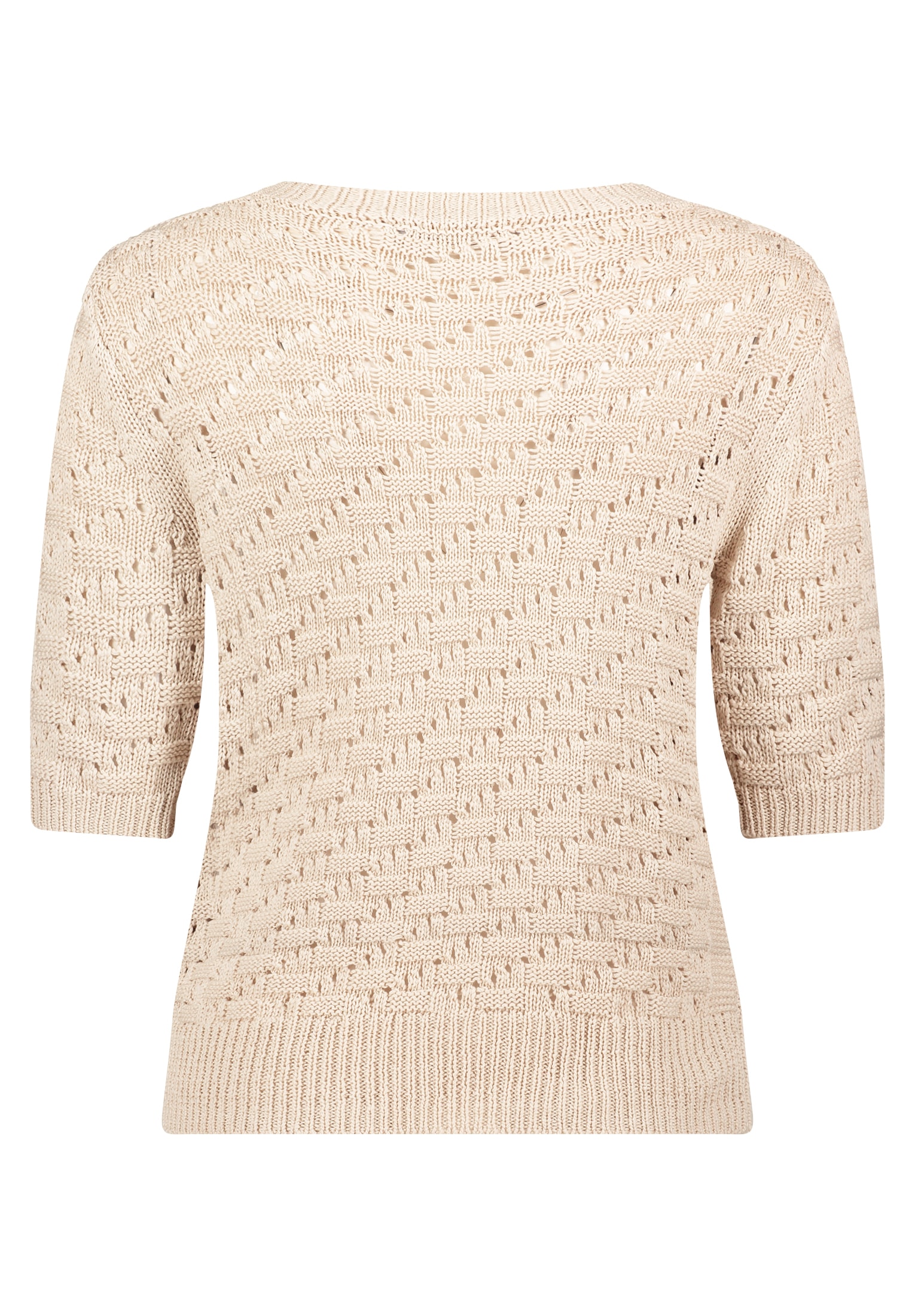 Betty&Co Kurzarmshirt »Betty & Co Strickpullover mit Rundhalsausschnitt«, (1 tlg.), Struktur