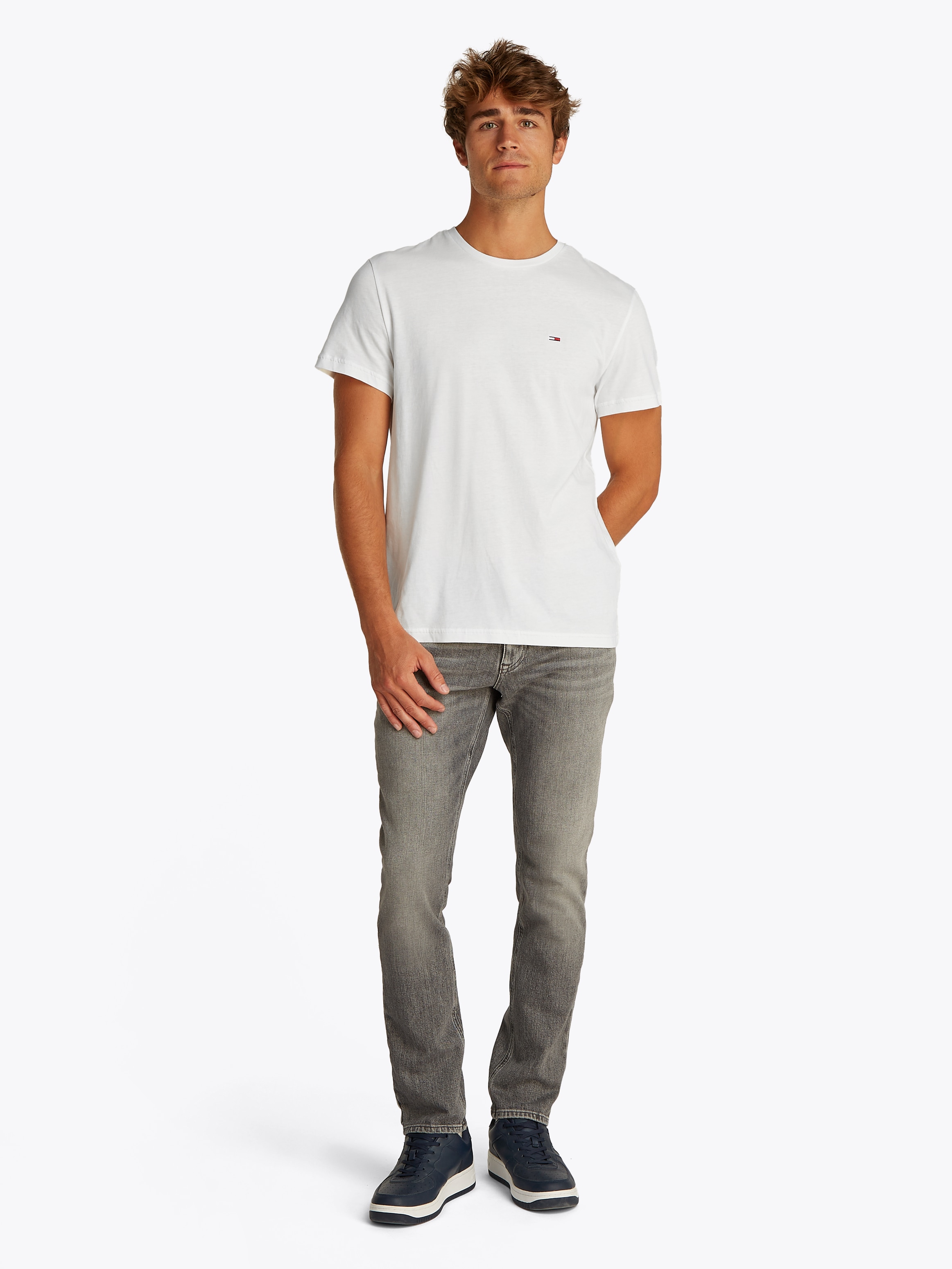 Tommy Jeans Kurzarmshirt »TJM SLIM 2PACK MIX TEE EXT«, (Packung, 2er-Pack), Mit Rundhalsausschnitt