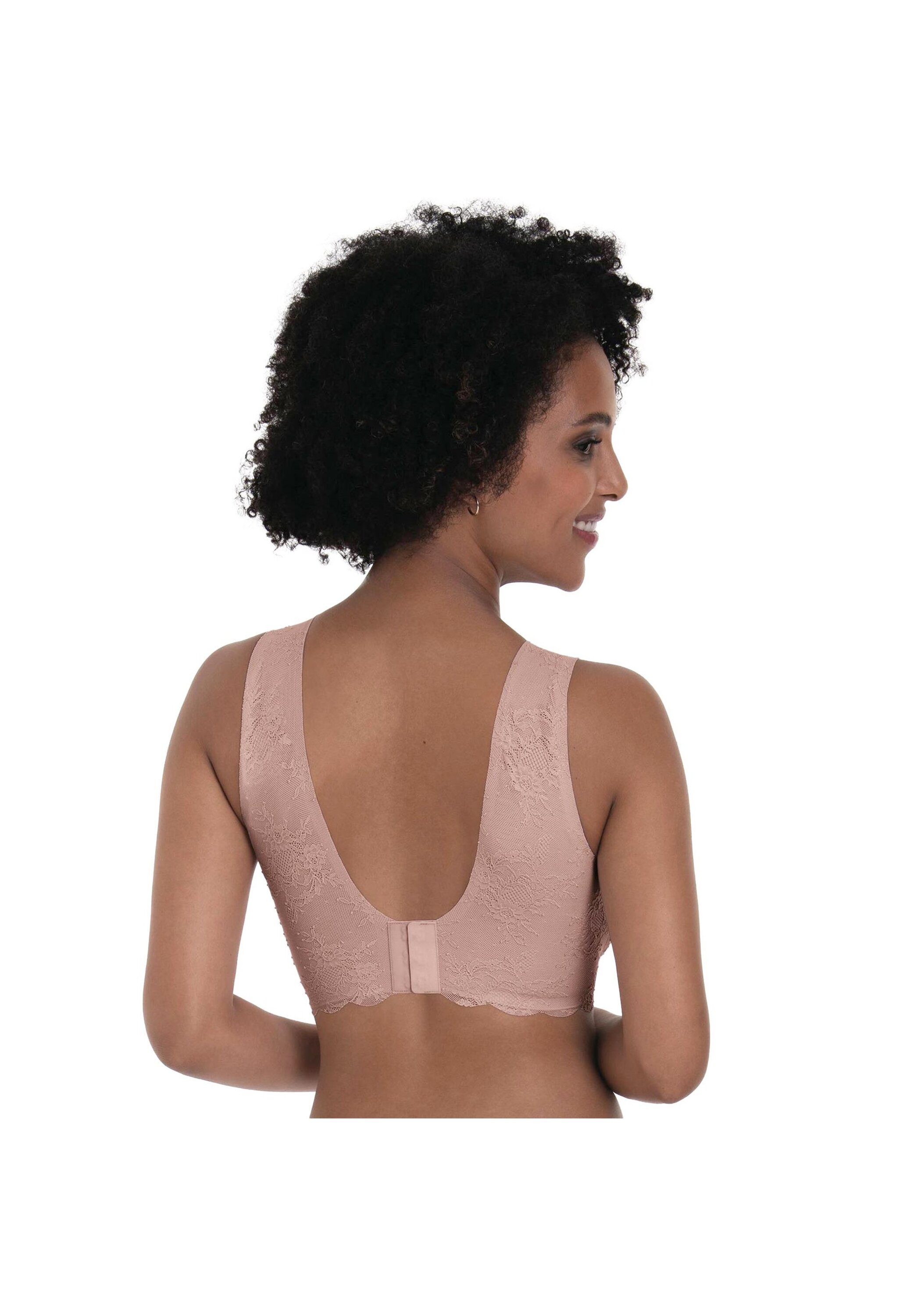 Bralette ANITA SINCE 1886 "Essential Lace", Damen, Gr. M, N-Gr, rosa (rosewood), Stoff, Obermaterial: 61% Polyamid, 39% Elasthan, Mesh, gemustert, unifarben, bequem, BHs Bralette, mit Spitze, herausnehmbare Schaumcups, feminin, atmungsaktiv 3