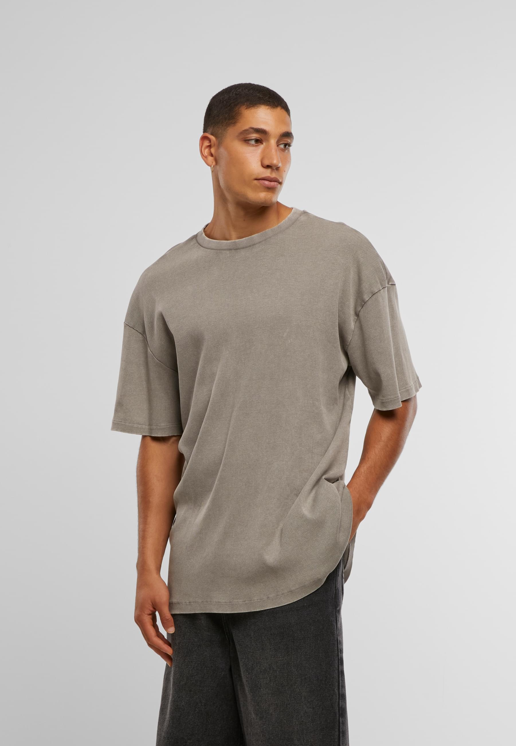URBAN CLASSICS T-Shirt »Urban Classics Washed Rib Tee«, (1 tlg.)
