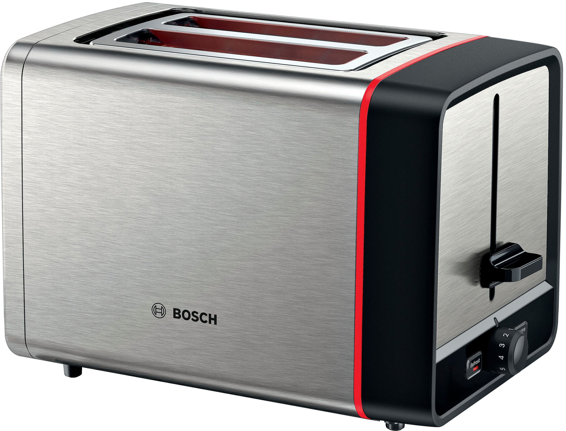 BOSCH Toaster "MyMoment TAT6M420", 2 Schlitze, für 2 Scheiben, 970 W, integr. Brötchenaufsatz, Auftau-/Aufwärmfunktion, 