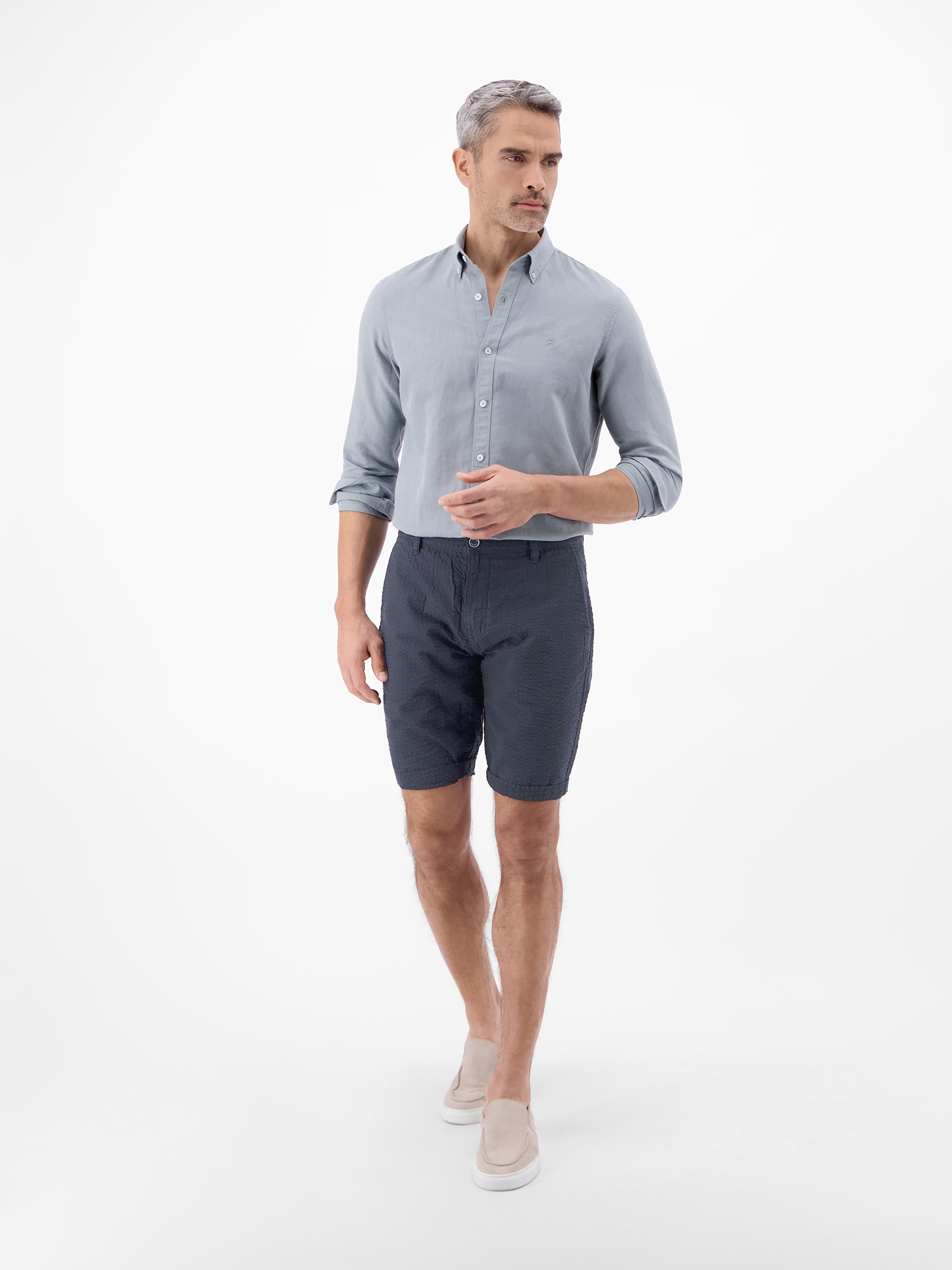 LERROS Chinoshorts »Chino-Shorts aus Baumwolle in leichter Seersucker-Qualität«