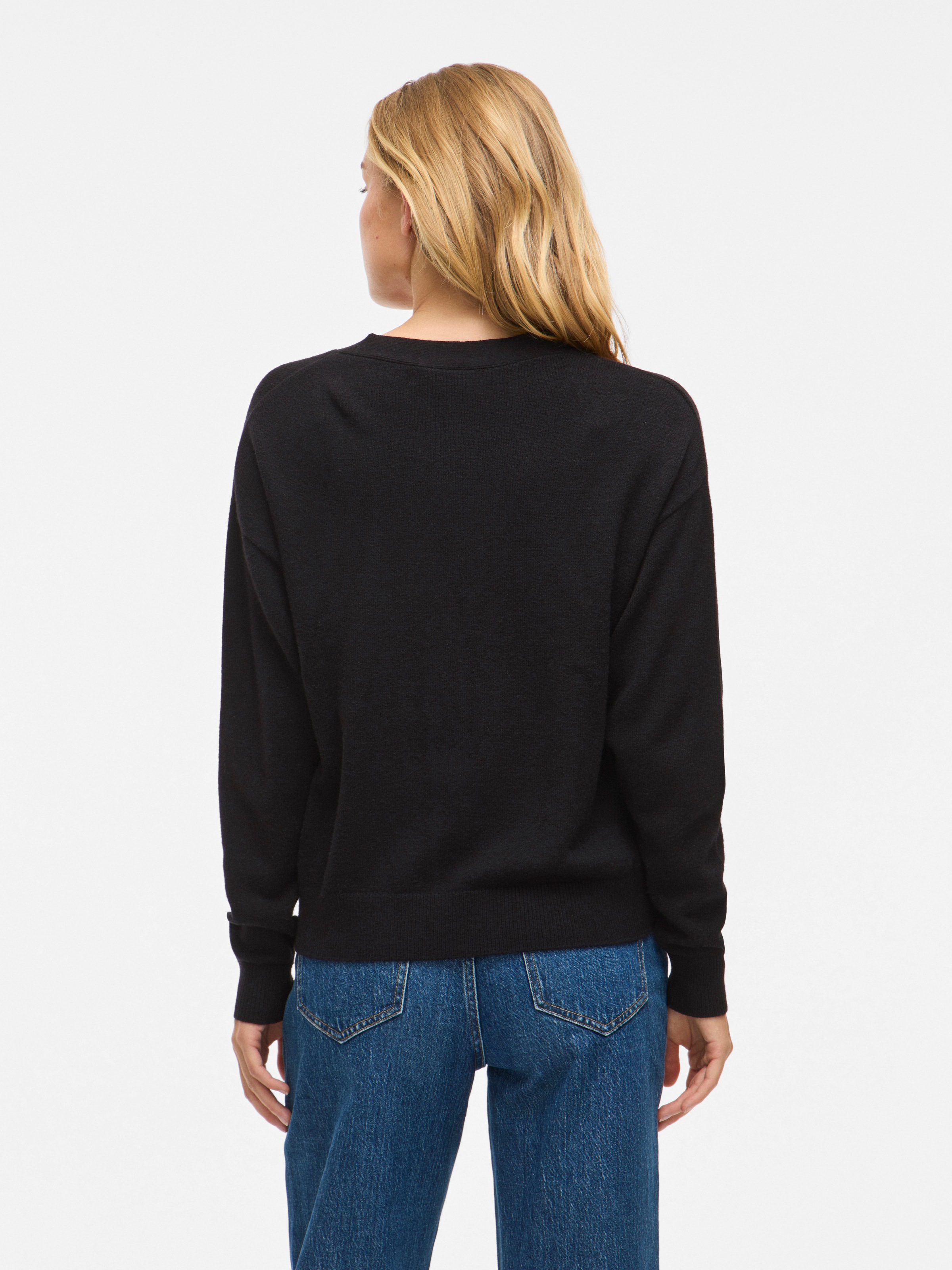 Vila Strickjacke "VIRIL V-NECK KNIT CARDIGAN - NOOS" Materialmix, regular f günstig online kaufen