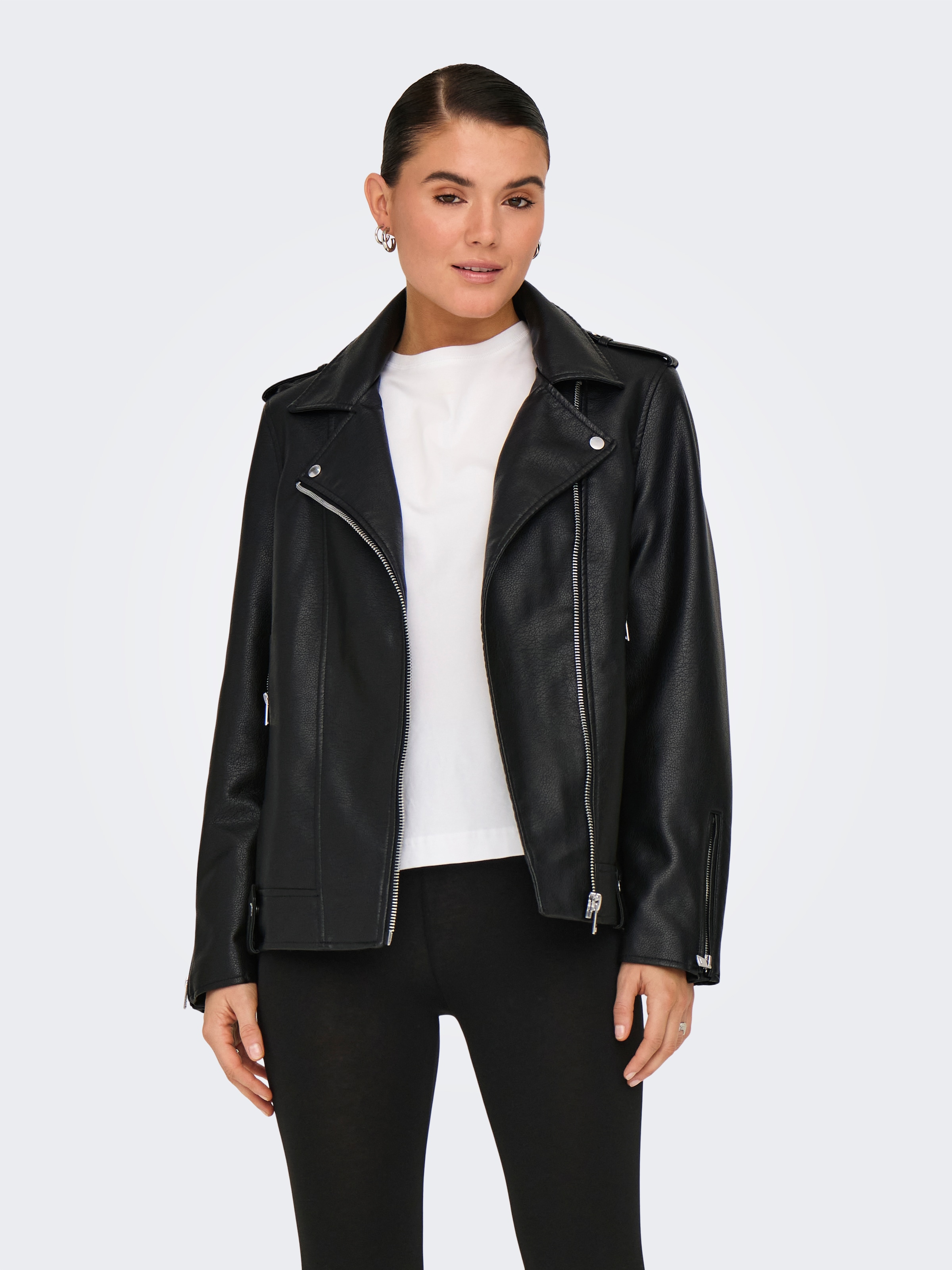ONLY Lederimitatjacke »ONLMILLE FAUX LEATHER JACKET OTW«