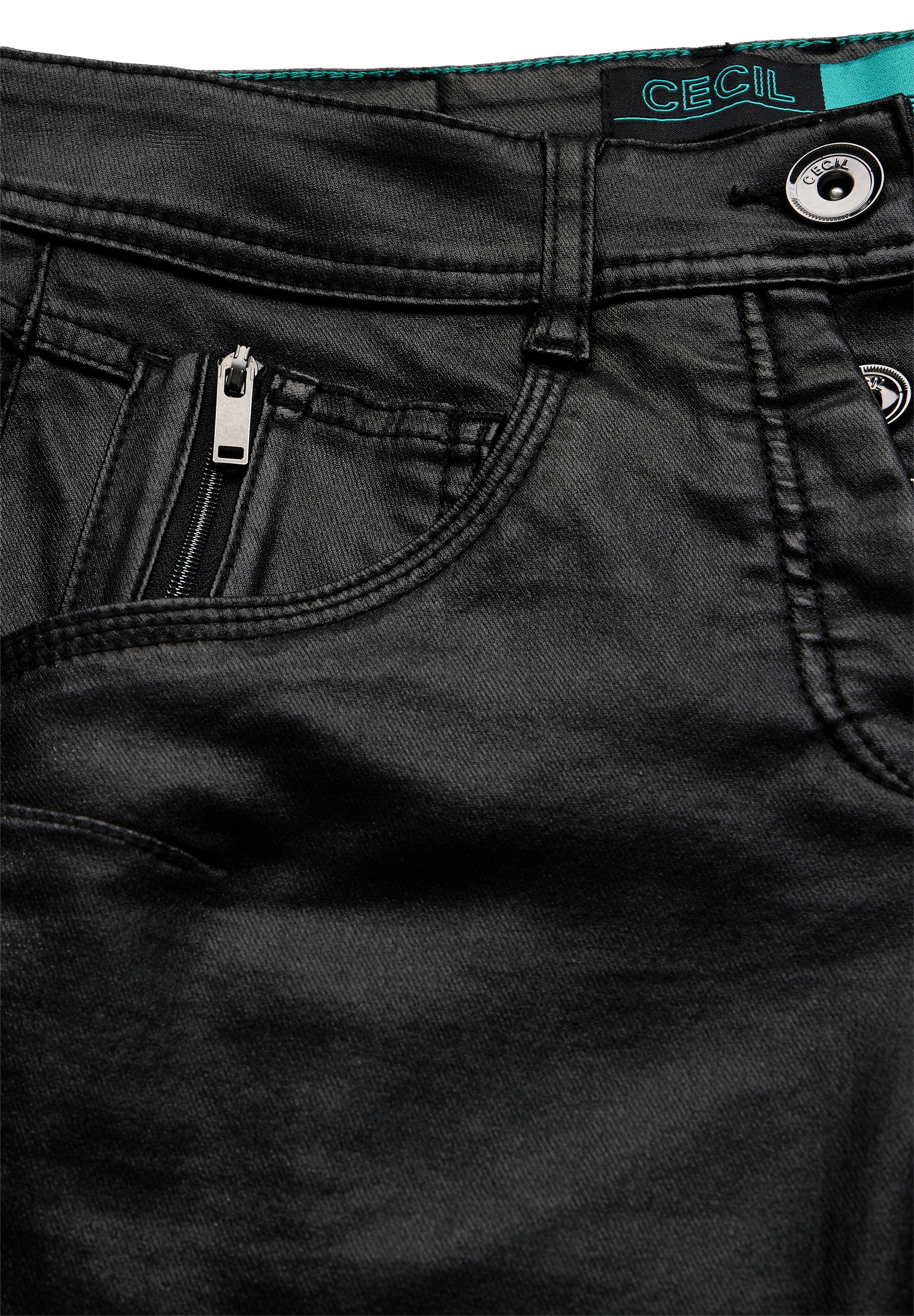 STREET ONE Lederimitathose, 5-Pocket-Style