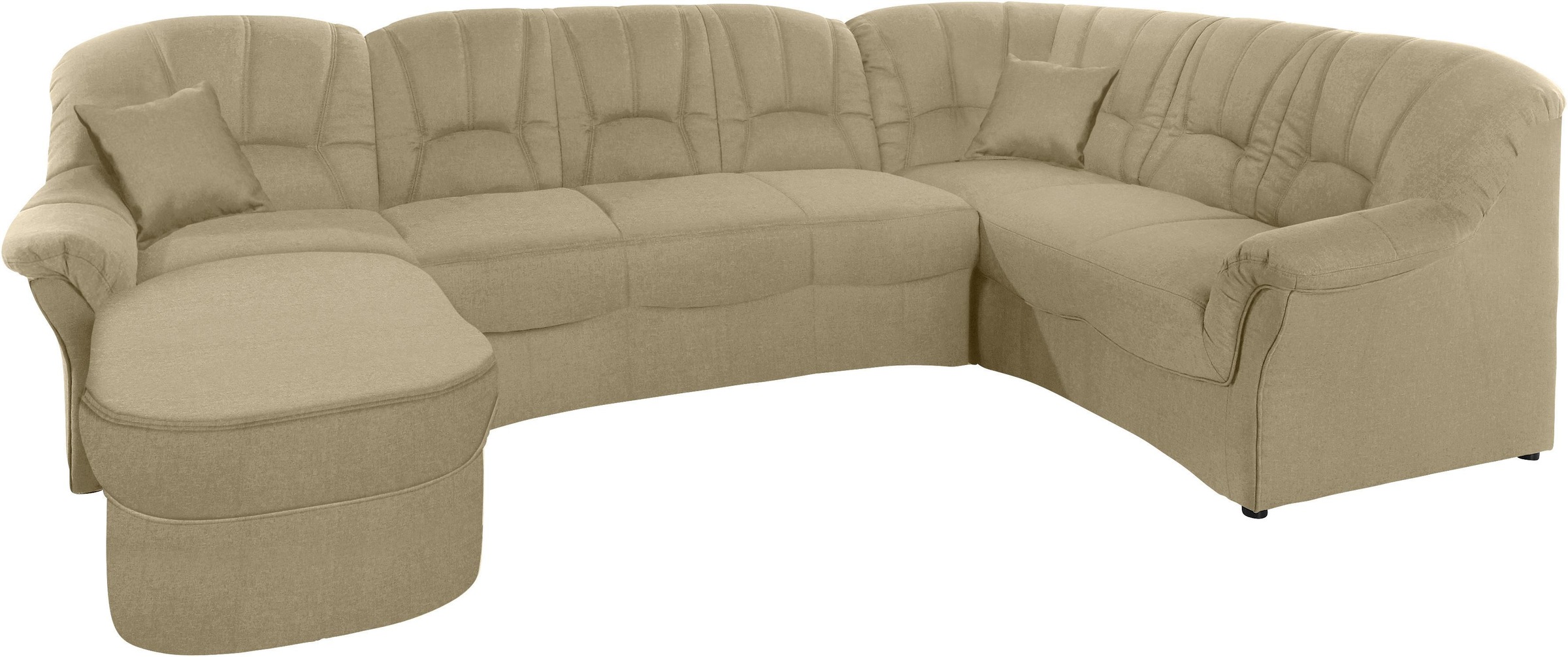 DOMO collection Wohnlandschaft »Bahia Sitzbelastung 140 kg, U-Form«, wahlweise mit Bettfunktion