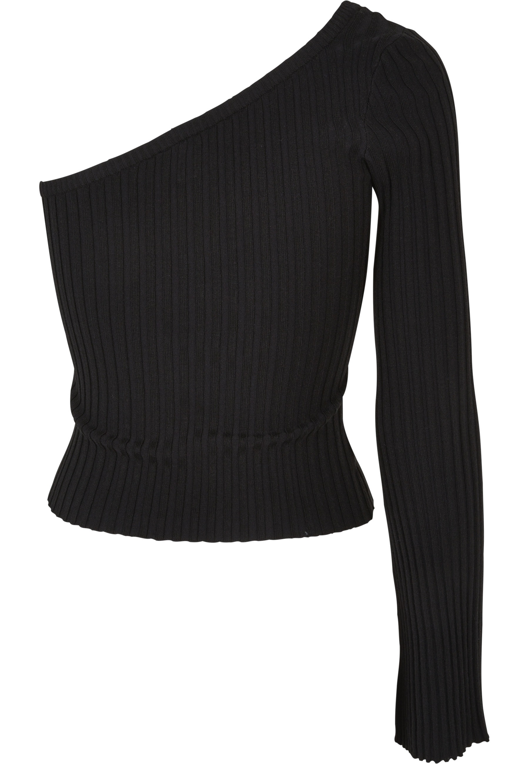 URBAN CLASSICS Sweater »Urban Classics Damen Ladies Short Rib Knit One Sleeve Sweater«, 1
