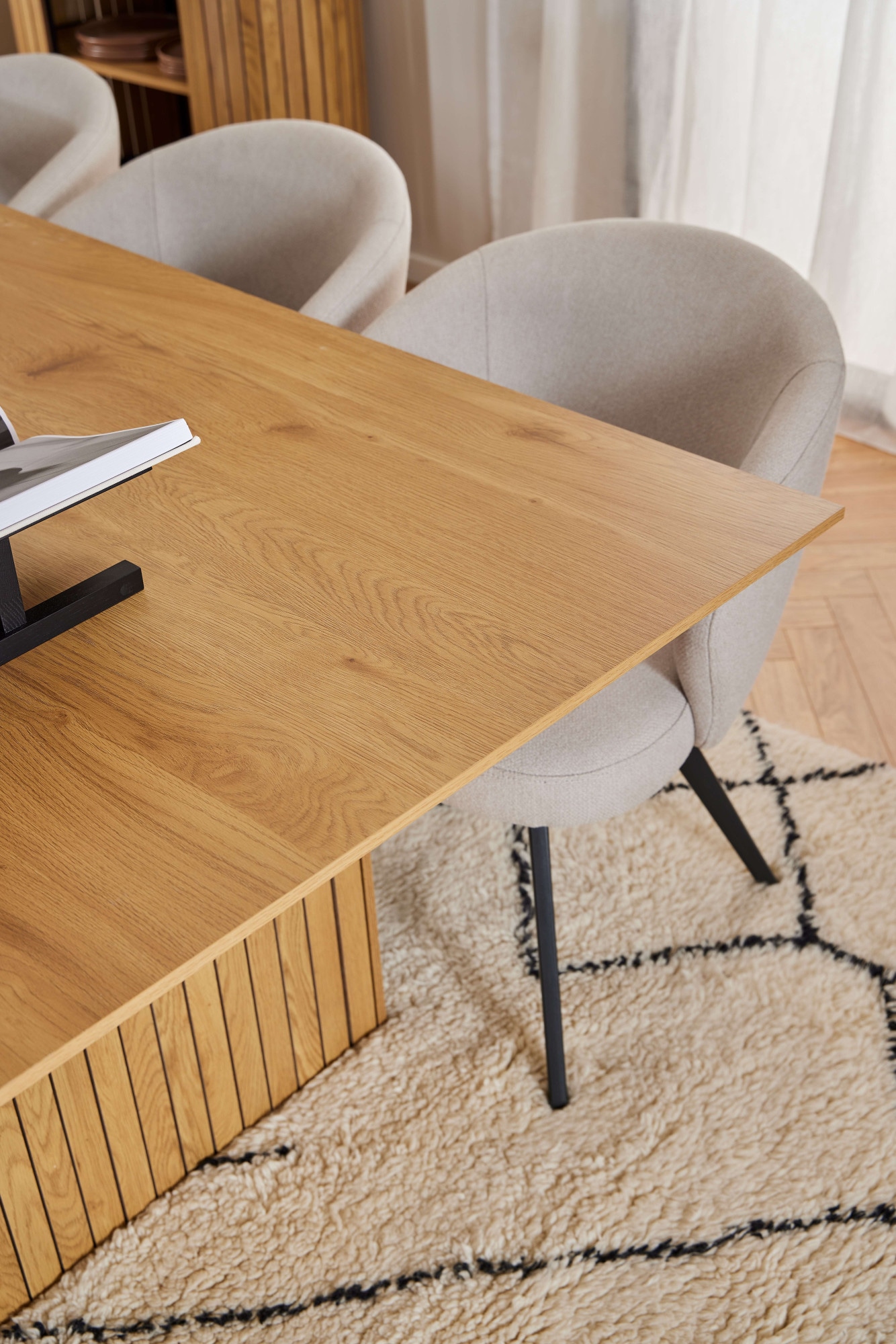 ACTONA GROUP Esstisch »Colima«, Esstisch, matt Wildeiche rau Melamin mit lamellenfront, 210x100x75 cm