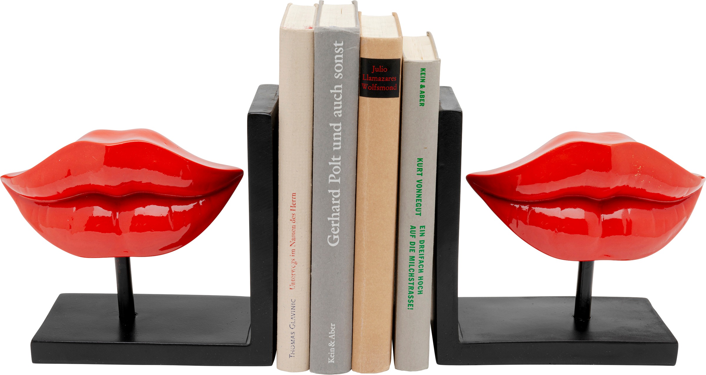 Kare Design Buchstütze »Lips Rot« aus Polyresin