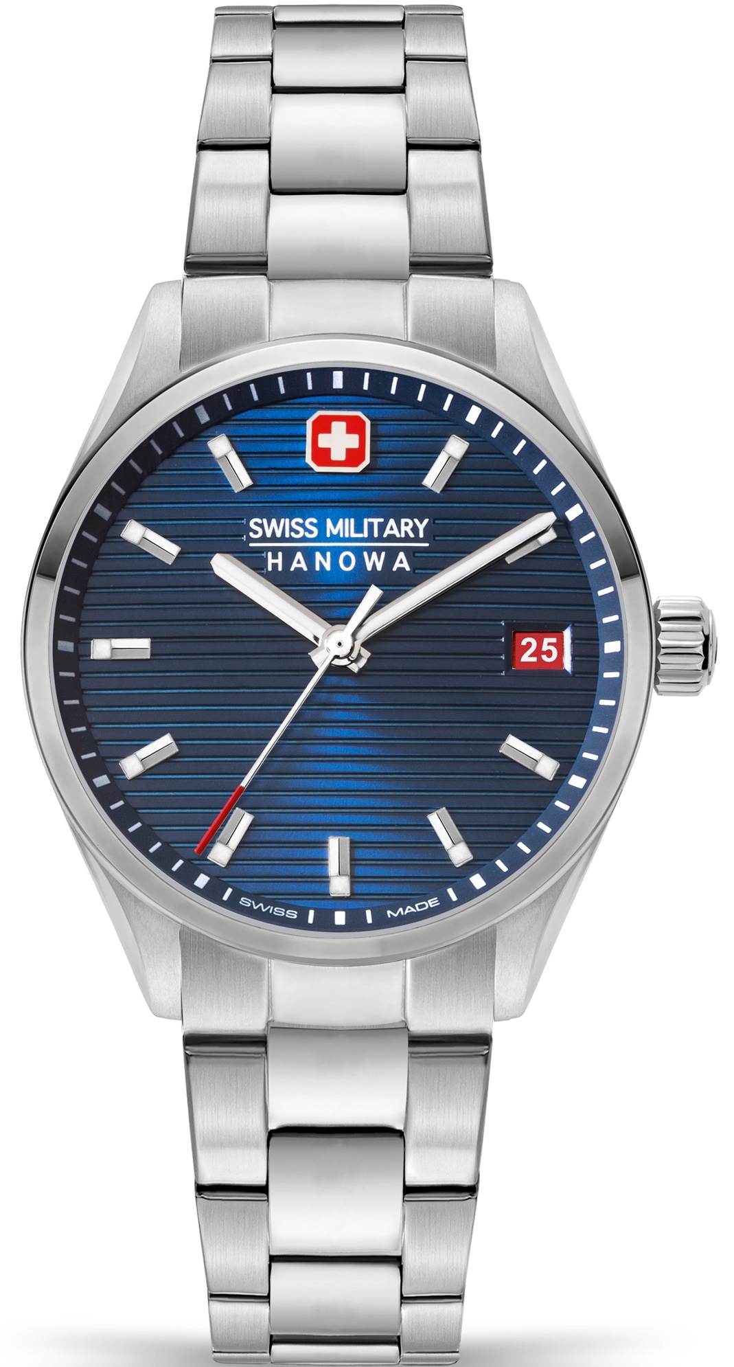 Swiss Military Hanowa Schweizer Uhr »ROADRUNNER LADY, SMWLH2200202«, Quarzuhr, Armbanduhr, Damenuhr, Swiss Made, Datum, Saphirglas, analog