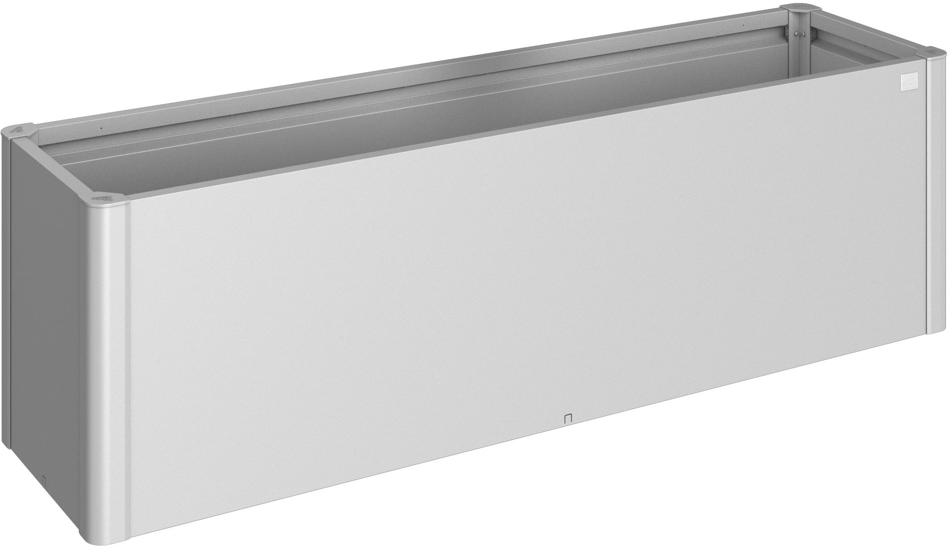 Hochbeet BIOHORT, B:152cm H:61cm T:54,7cm, silber, Stahl, Balkon, Pflanzgefäße, "BELVEDERE midi 1,5x0,5; verschiedene Farben", 152x53x61 cm, extrem