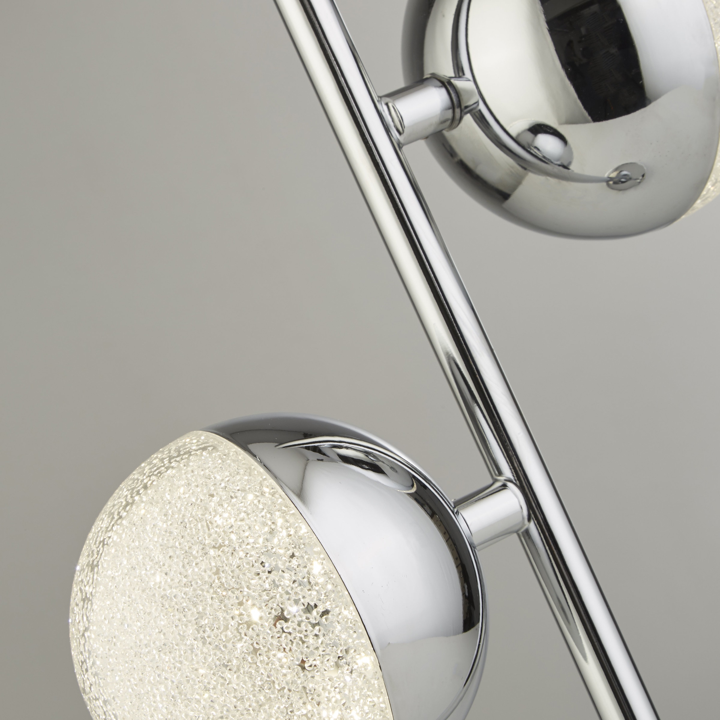 Searchlight Tischleuchte »Marbles 2Lt Tischleuchte - Chrom mit Kristallsand« LED-Modul 1 Stk.