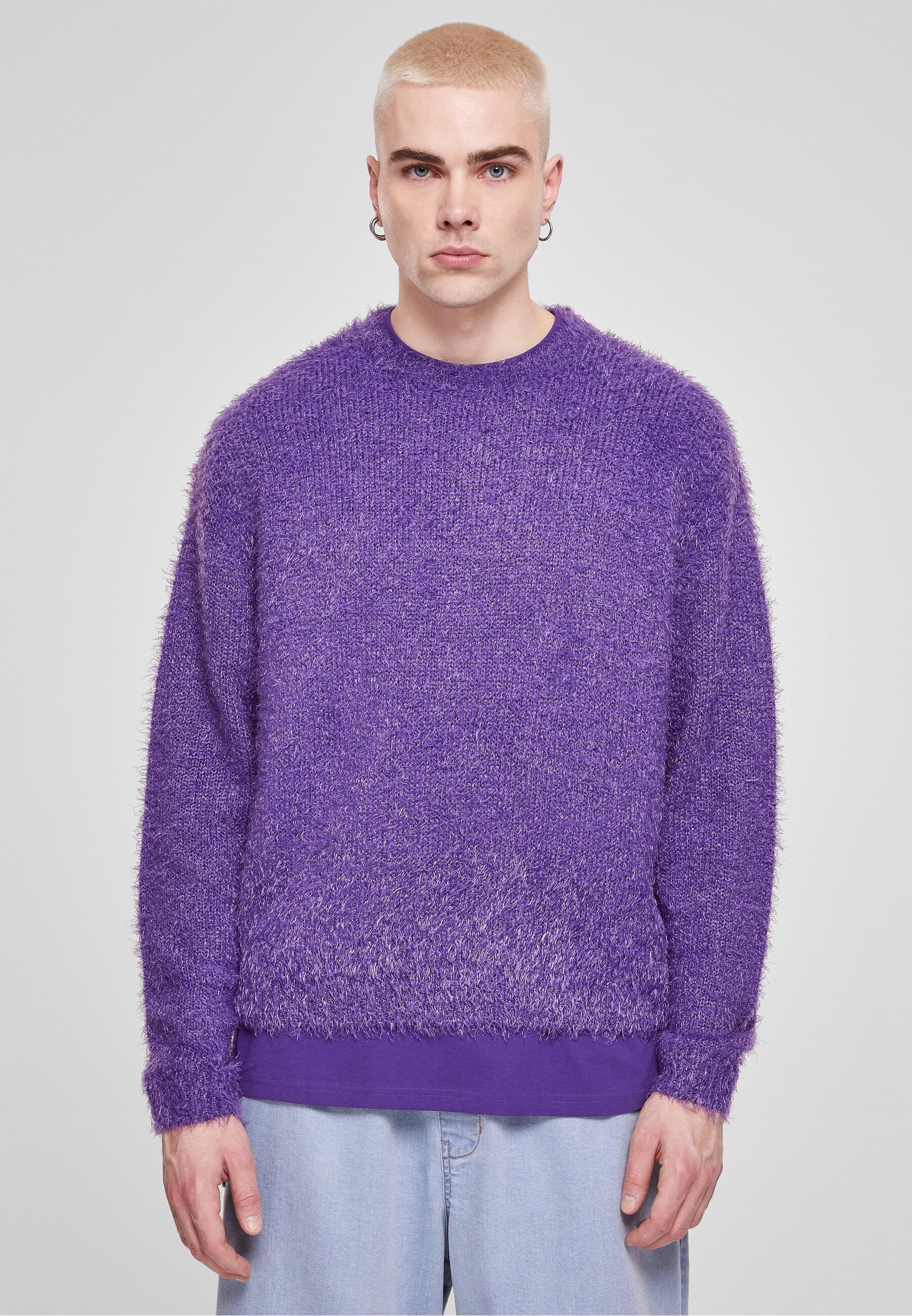 URBAN CLASSICS Rundhalspullover »Urban Classics Herren Feather Sweater«, (1 tlg.)