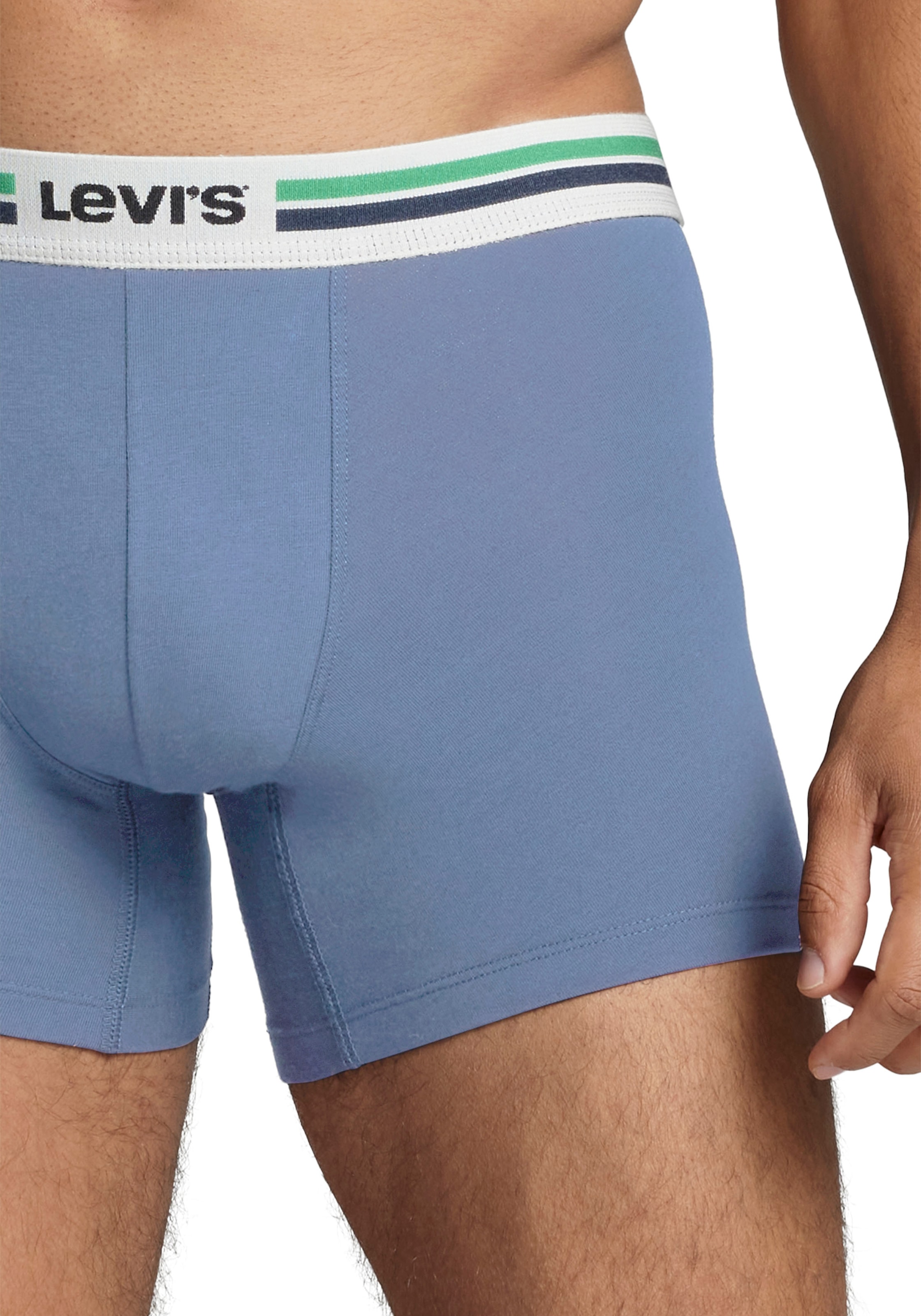 Levi's® Langer Boxer, (Packung, 2er-Pack), mit Logo-Webbund