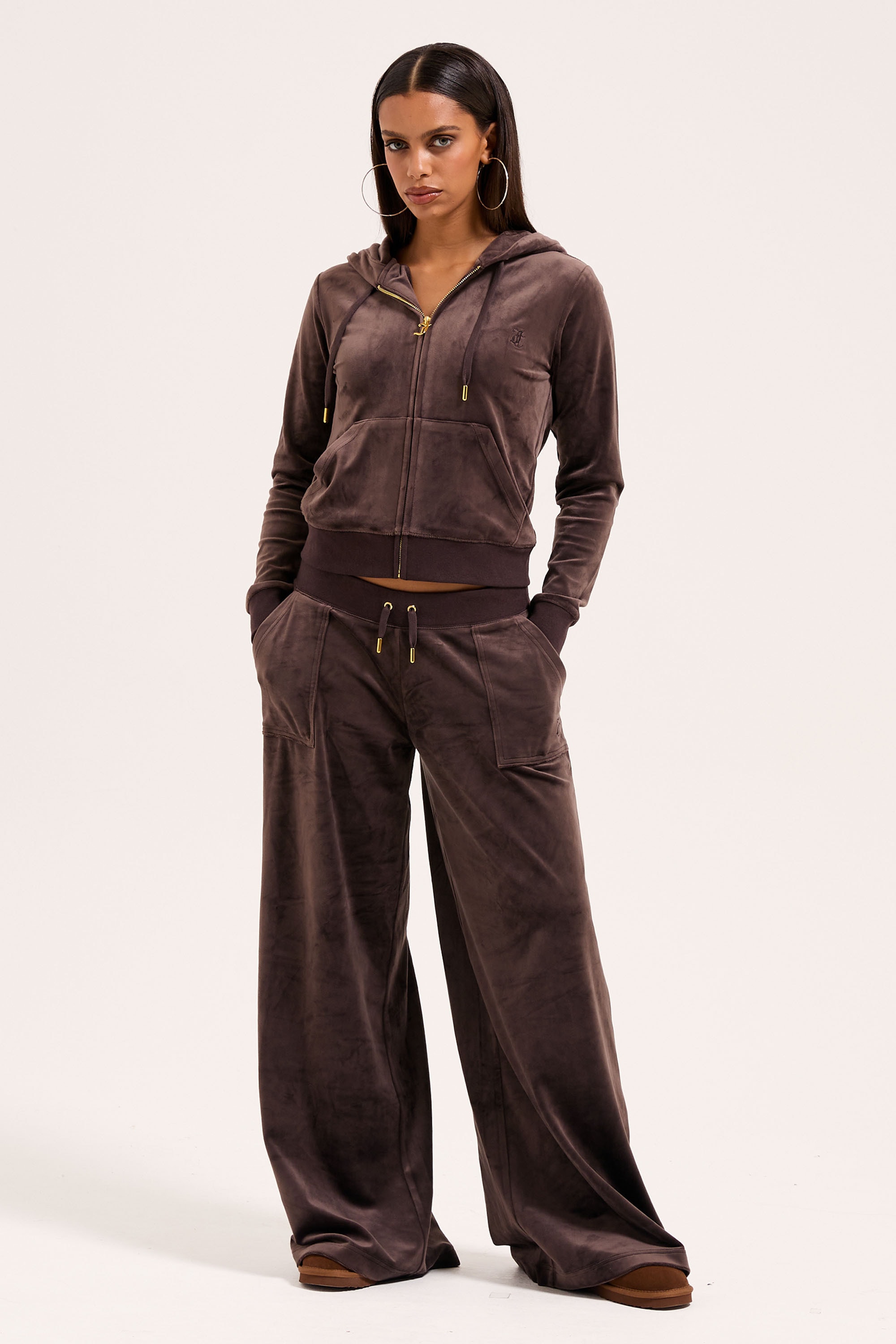 Juicy Couture Kapuzennickijacke »ROBERTSON HOODIE GOLD HARDWARE Damen« mit Kapuze