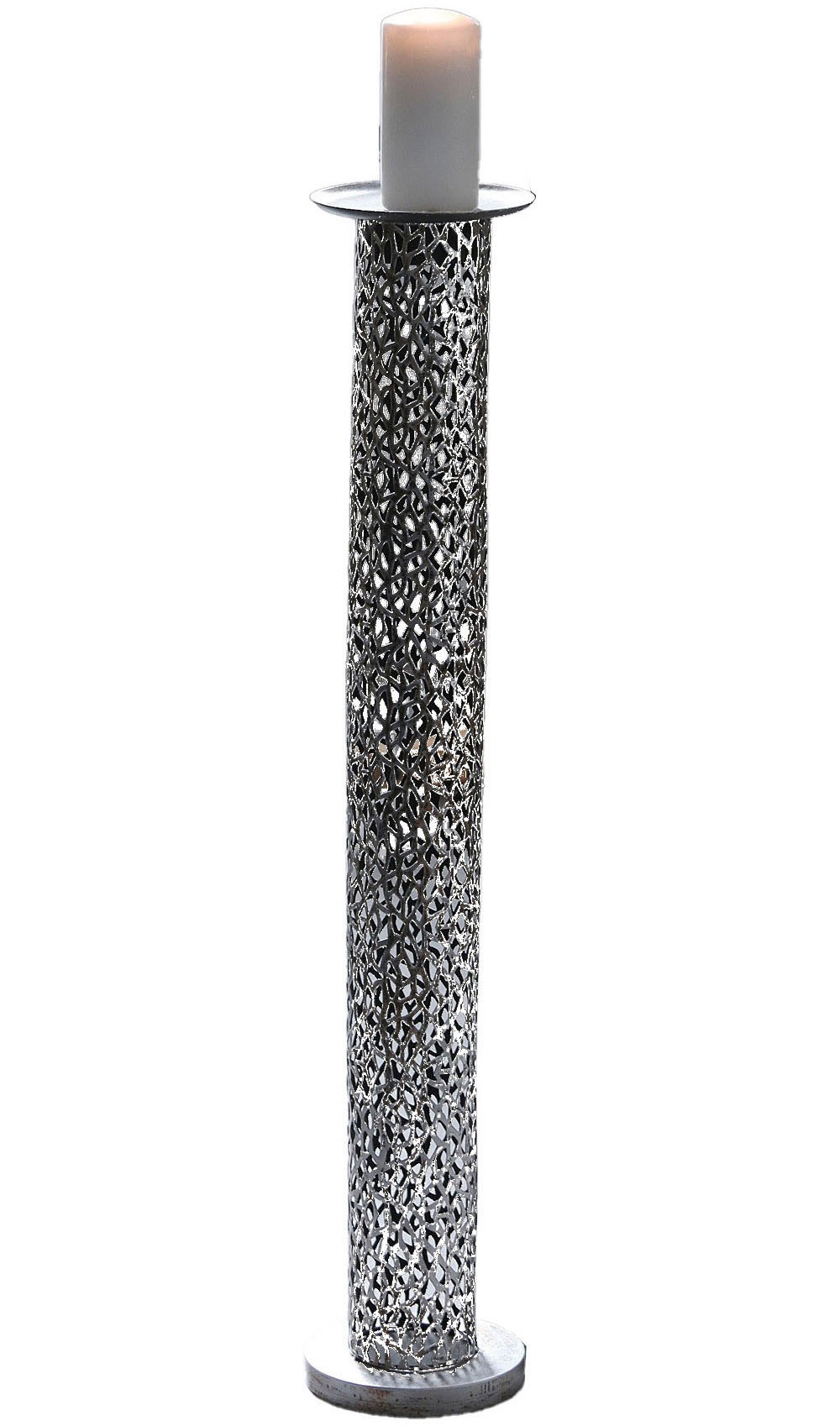 Casablanca by Gilde Kerzenständer "Kerzenleuchter Purley, Ø ca. 15 cm", (1 St.), Stumpenkerzenhalter aus Metall, 1-flamm