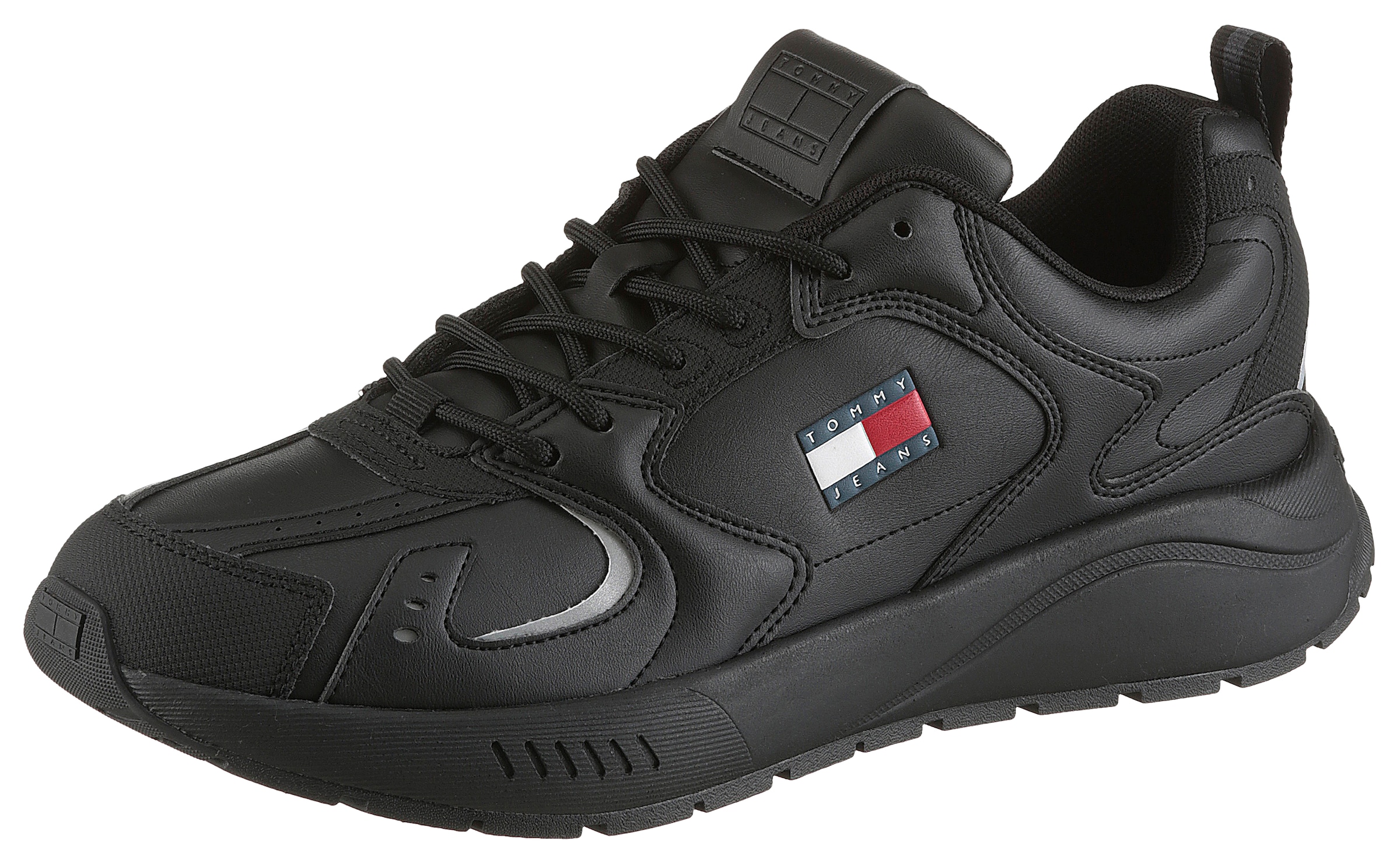 Tommy Jeans Sneaker "TJM RUNNER LEATHER", Freizeitschuh, Halbschuh, Schnürs günstig online kaufen