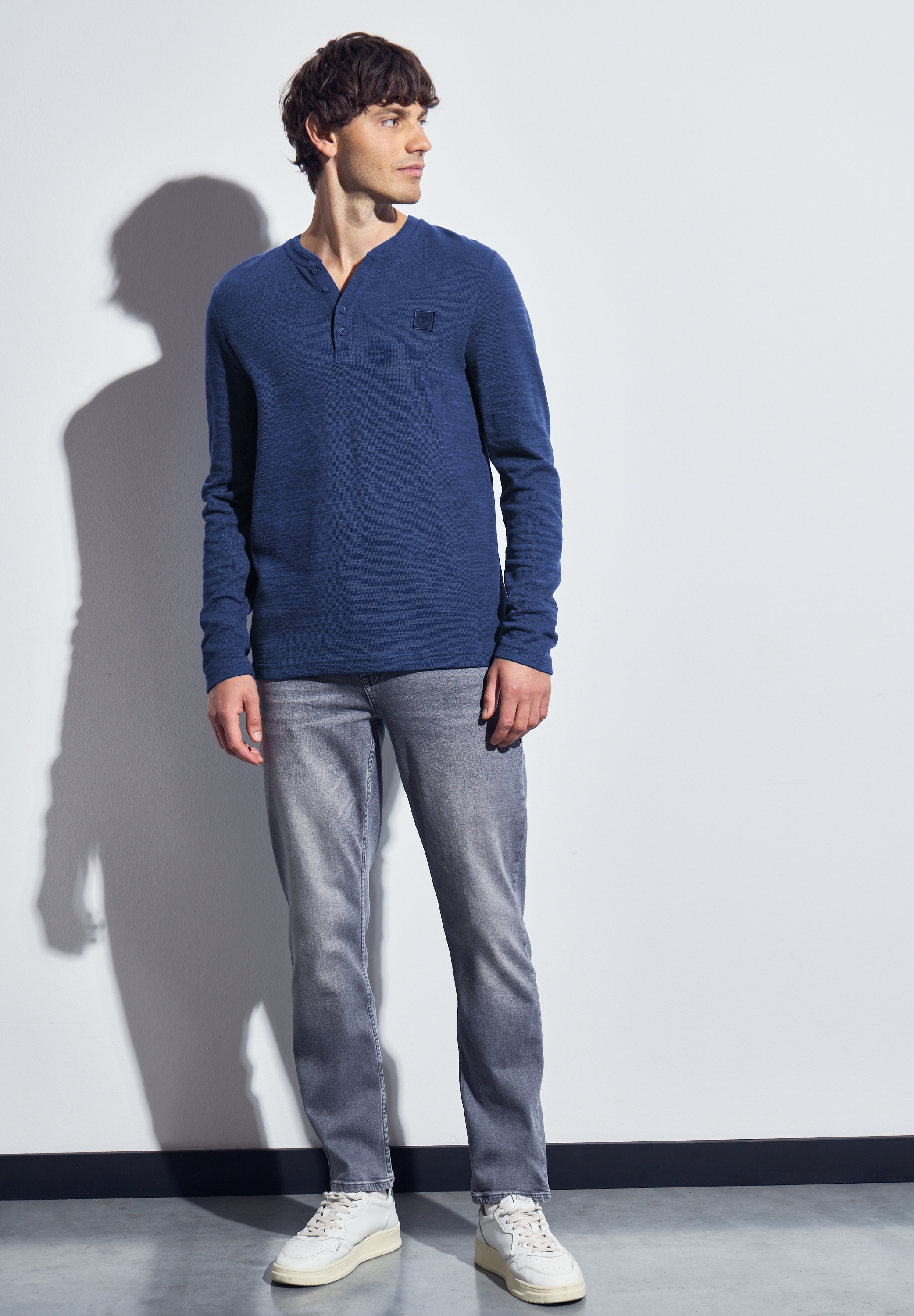 STREET ONE MEN Langarmshirt, im soften Baumwoll-Mix