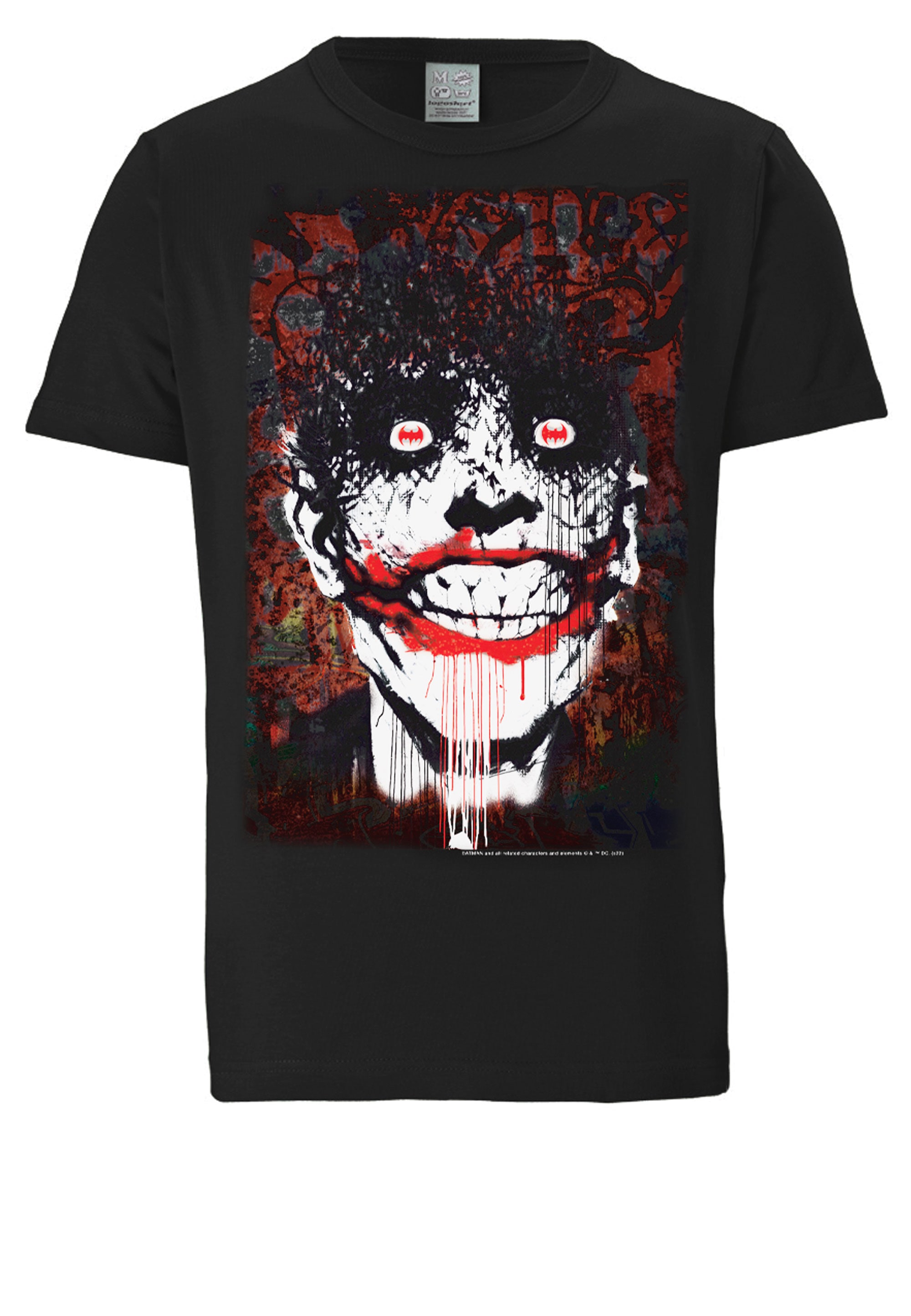 LOGOSHIRT T-Shirt »Batman - Joker Bats Graffiti«, mit coolem Superschurken-Print