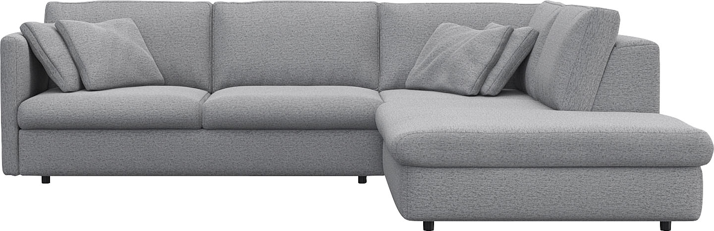 FLEXLUX Ecksofa "Lovane, elegant und zeitlos, bequem, L-Form" Weich & anschmiegsam, große Sitztiefe auf Kaltschaum, Dekokissen inkl.