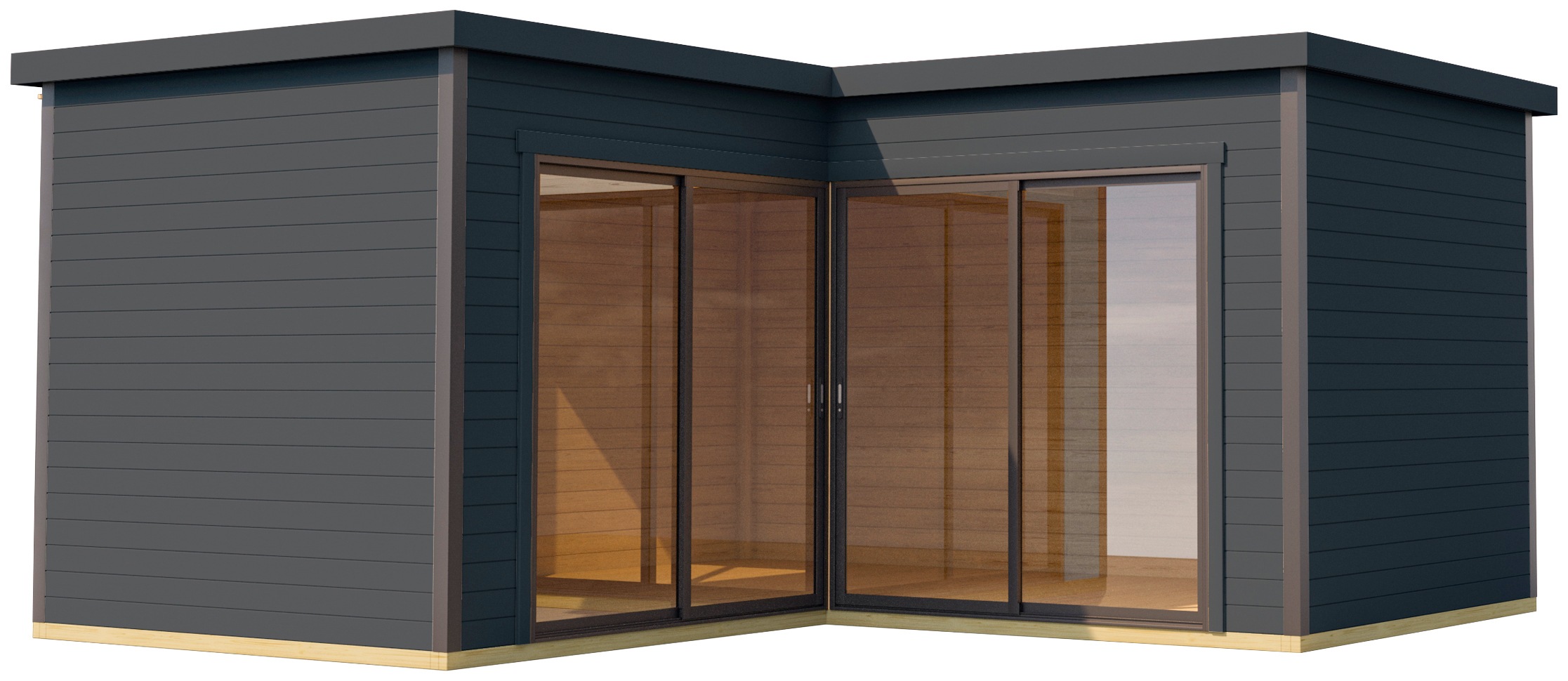 LASITA MAJA Gartenhaus "DOMEO 6 CARBONGRAU/ANTHRAZIT" Fundamentmass 5000 x günstig online kaufen
