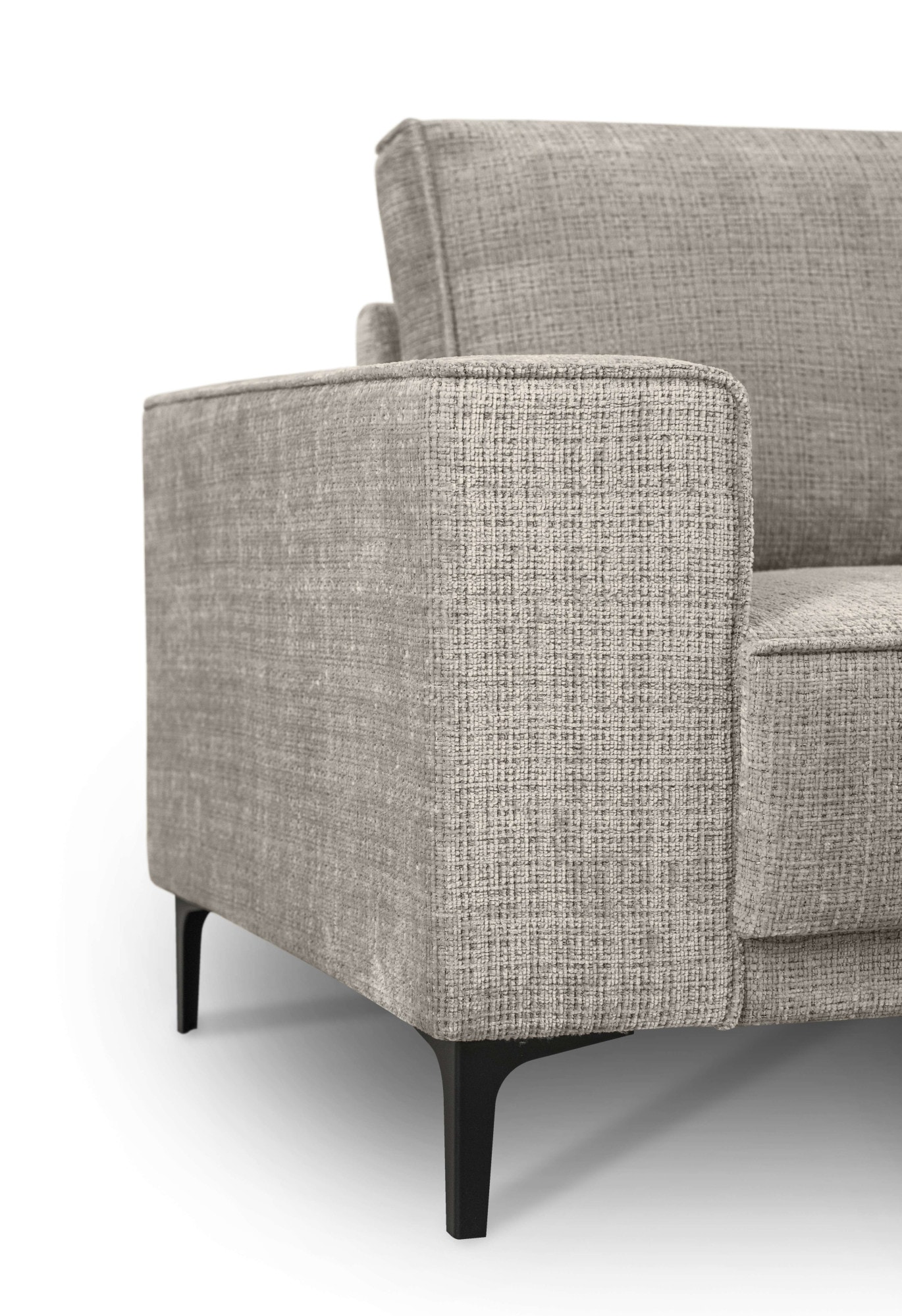 OTTO home 2-Sitzer »OLAND Chenille, Sofa, B: 164 cm, Skandi-Design« 164 cm, Wellenunterfederung, Skandi-Design, Metallfüße