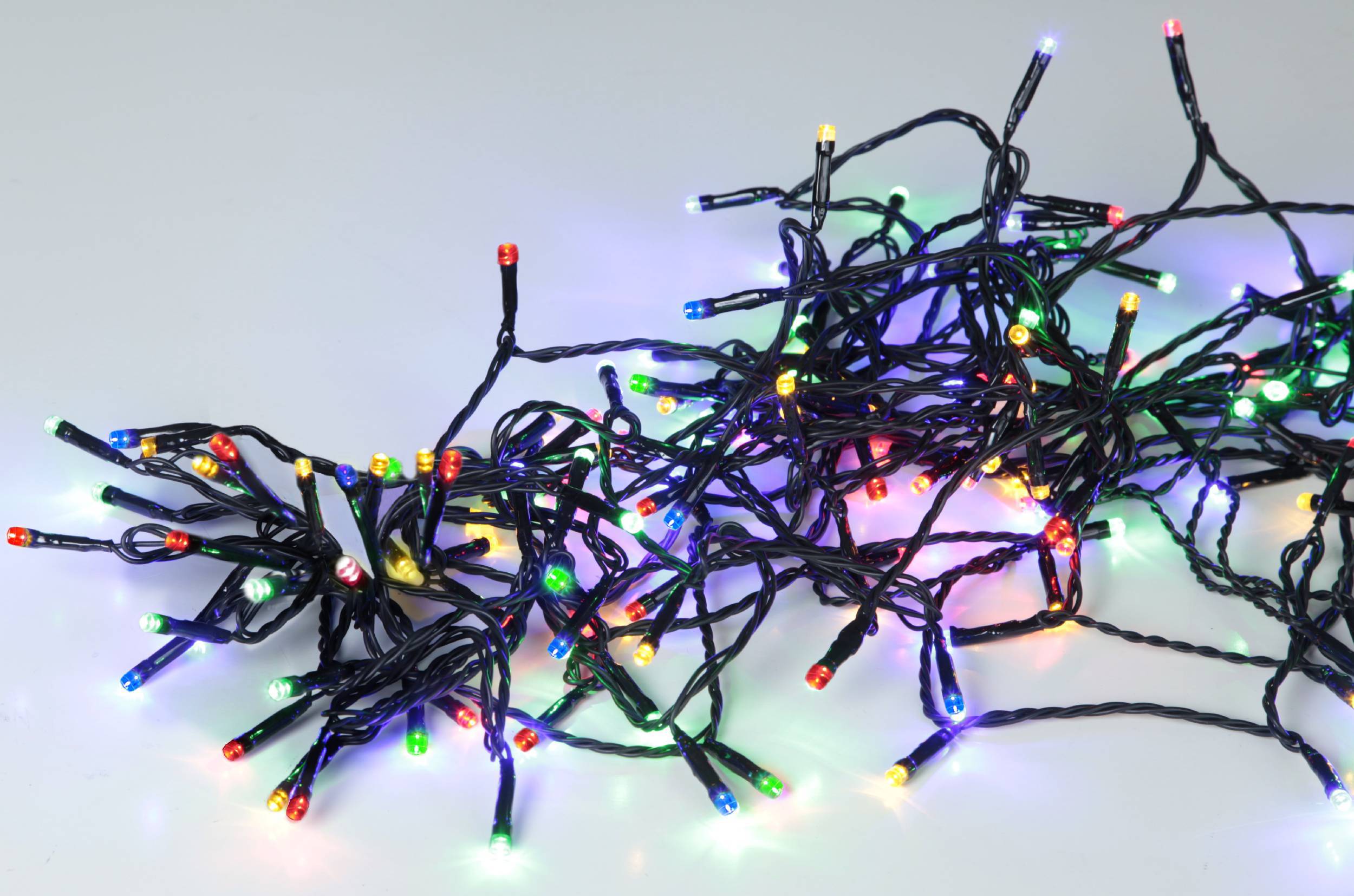 EGLO LED-Lichterkette "SERIE LED - Weihnachtsdeko - Beleuchtung - Winterdeko", Flammen 160 Stk., Kabellänge 10m x Gesamtlänge 26m, schwarz,