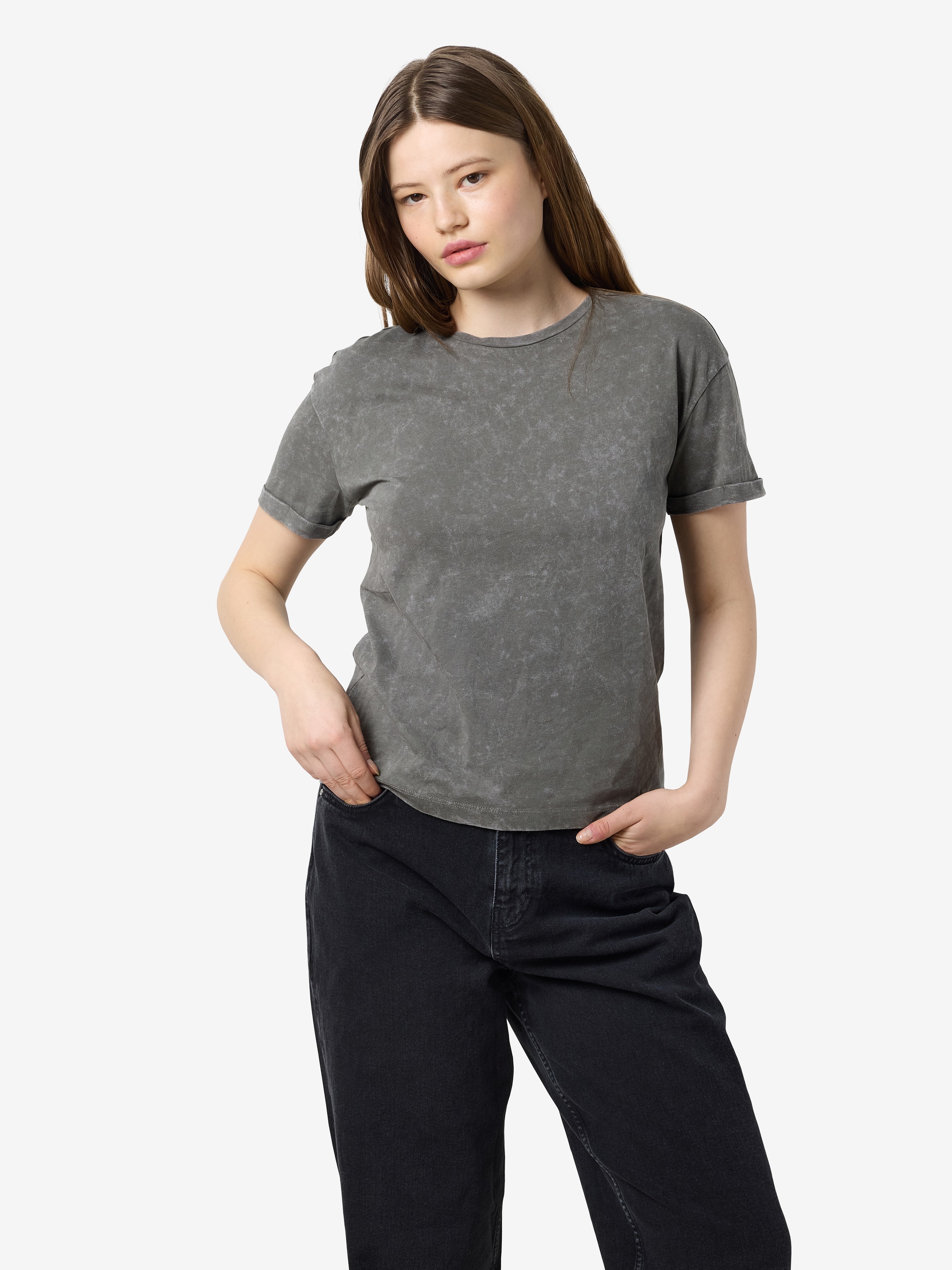 Noisy may Kurzarmshirt "NMBRANDY WASHED S/S TOP JRS NOOS" günstig online kaufen
