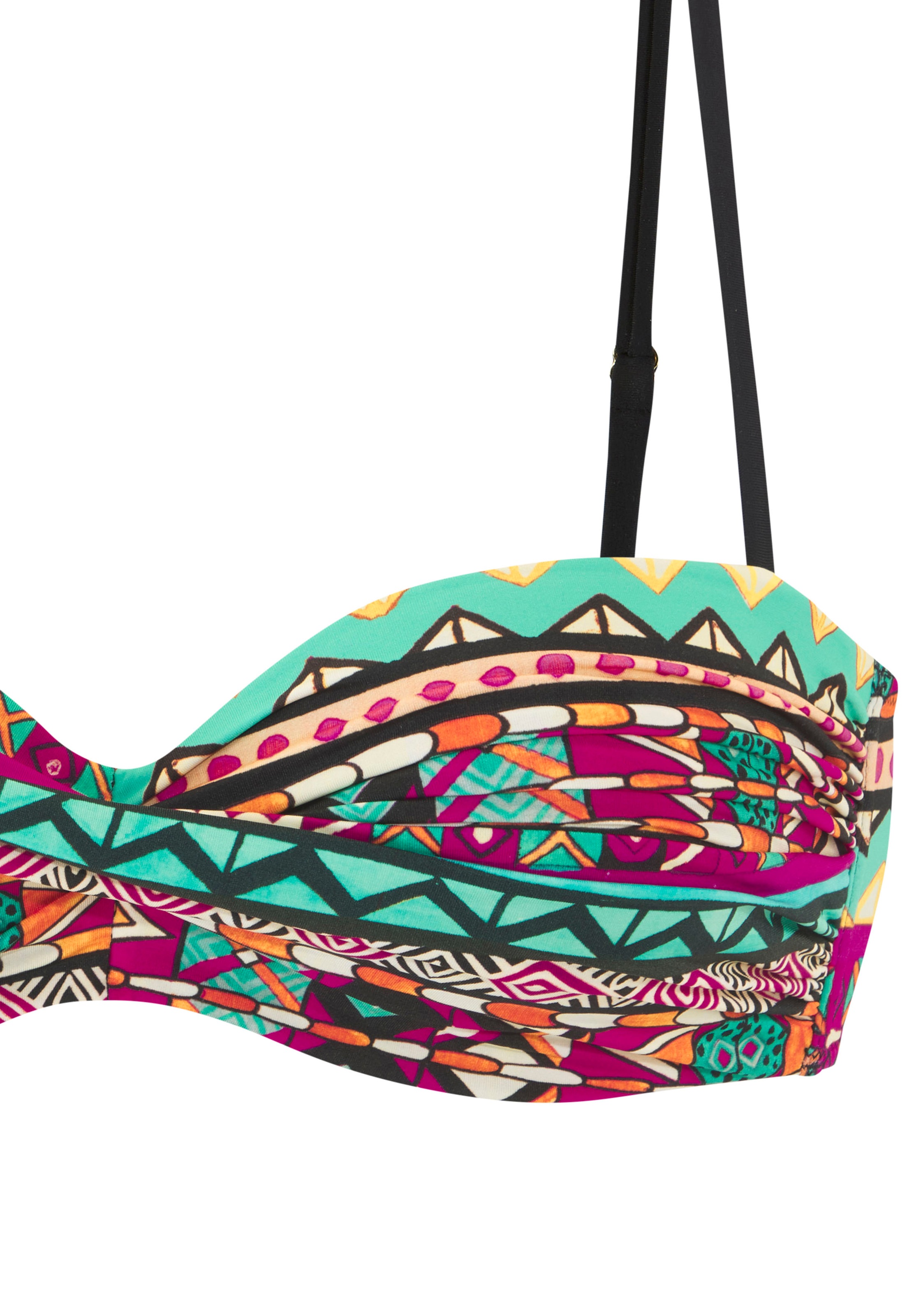 Buffalo Bügel-Bandeau-Bikini, mit buntem Ethno-Print