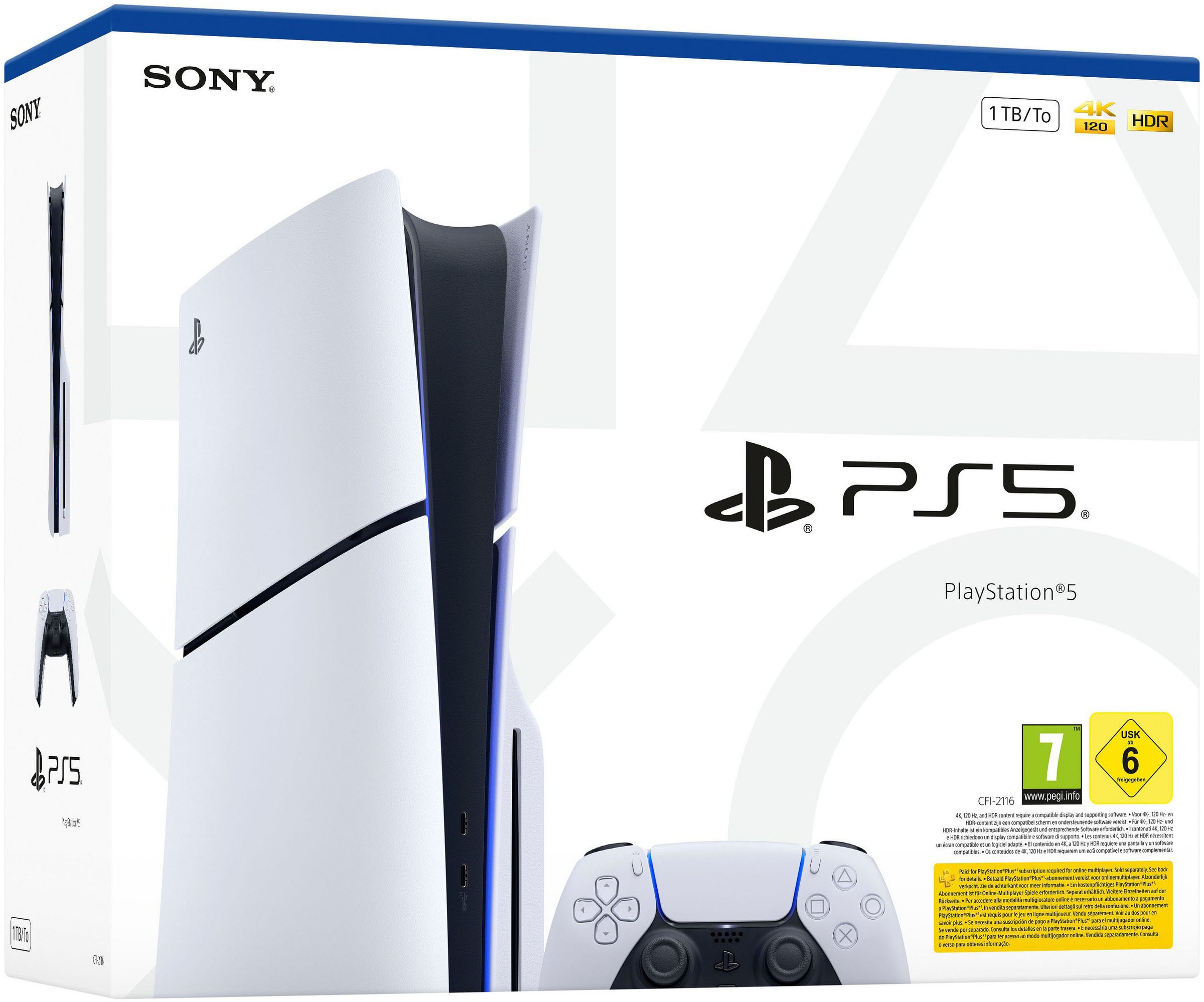 PlayStation 5 Konsolen-Set »PS5 Disk Edition (Slim) inkl.Assassin’s Creed Black Flag Resynced« 1.000 TB
