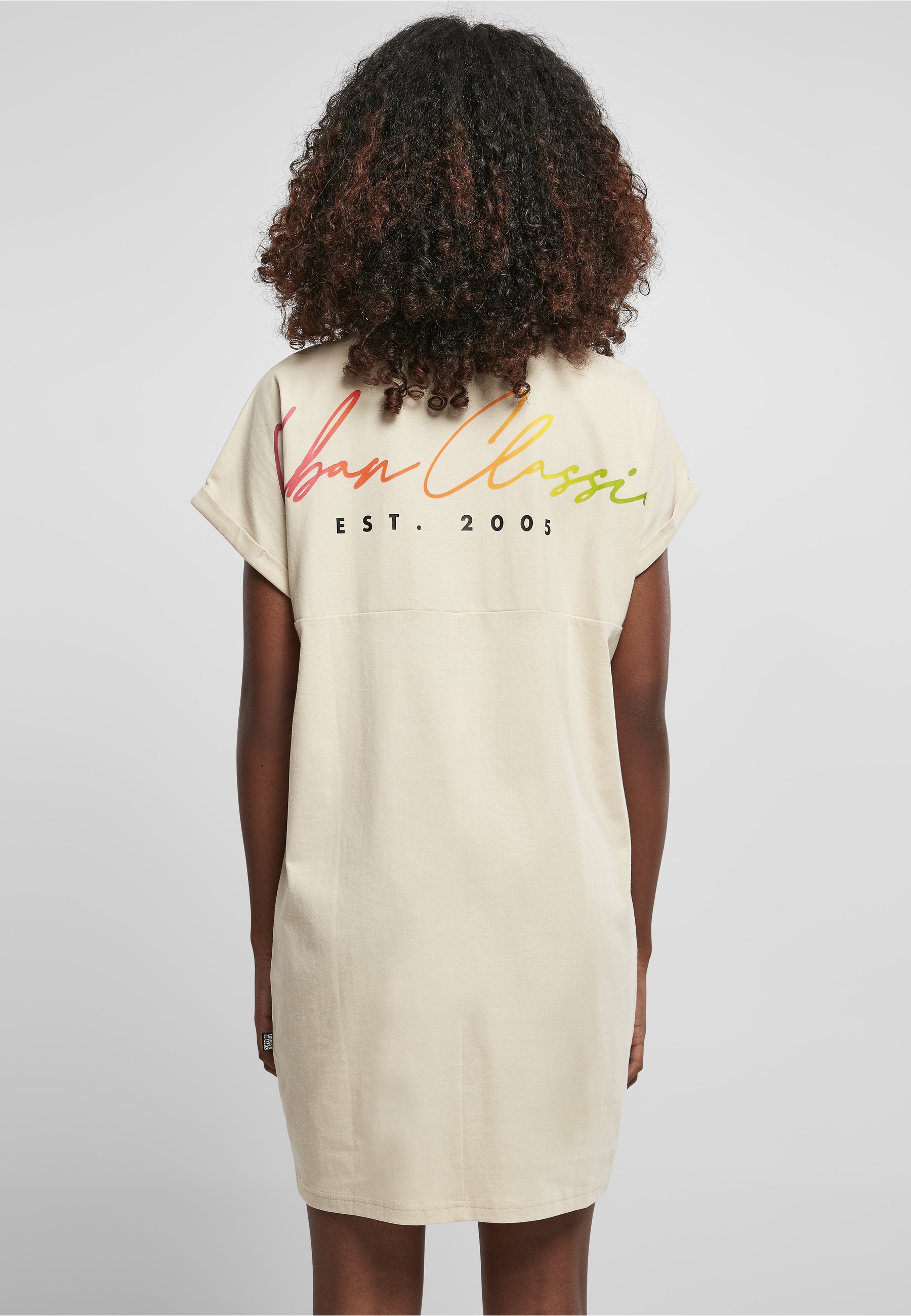 URBAN CLASSICS A-Linien-Kleid »Urban Classics Damen Ladies Rainbow Tee Dress« 1 Stk. tlg.