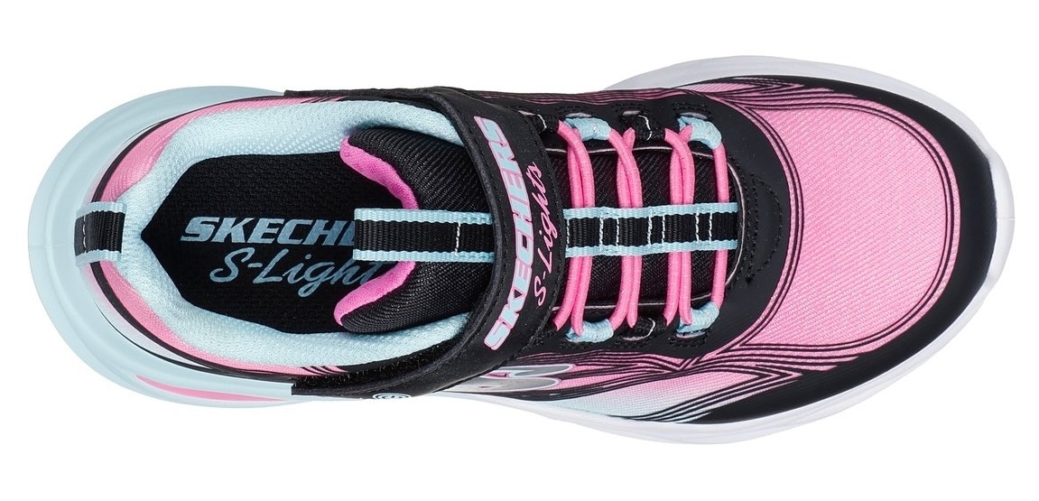 Skechers Sneaker »COSMIC GLOW LIGHTS«, Blink,-Klettschuh mit Glitzer, Größenschablone zum Download