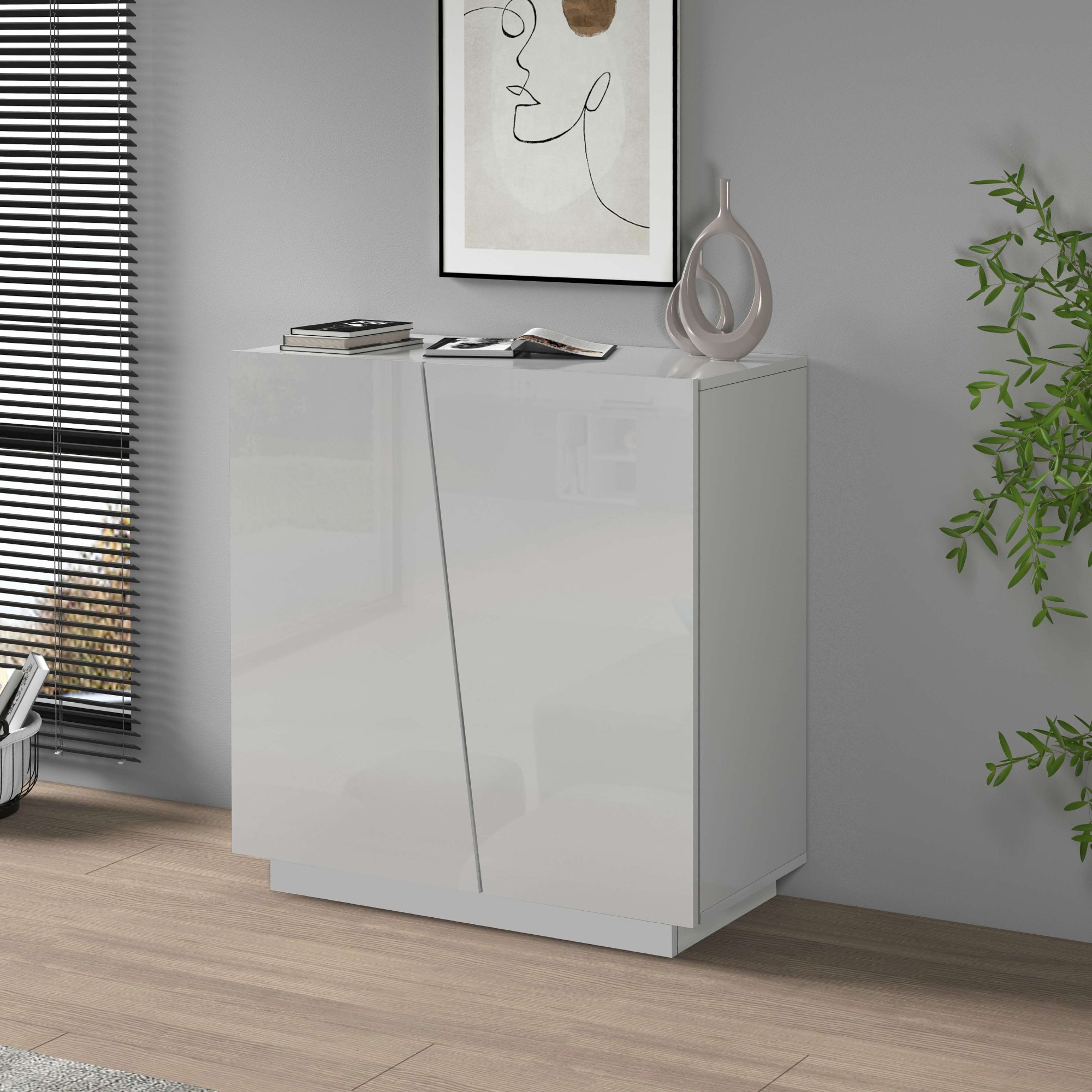 INOSIGN Aktenschrank »Vega, Mehrzweckschrank, Büroschrank, mit 2 Türen«, & verstellbaren Einlegeböden, Höhe 86 oder 166 cm, Made in Italy