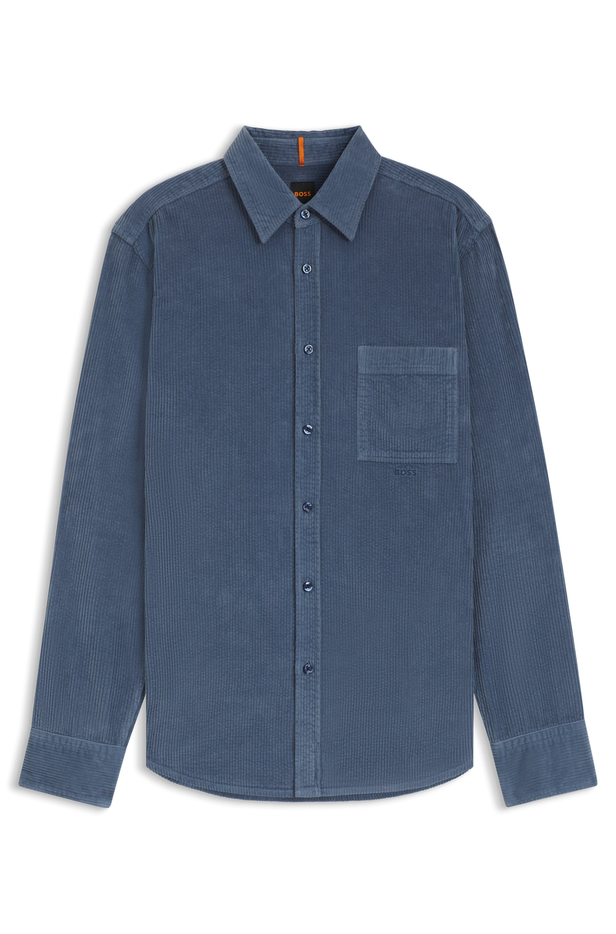 BOSS ORANGE Langarmhemd "Relegant" aus Cord, reuglar fit, Kentkragen günstig online kaufen