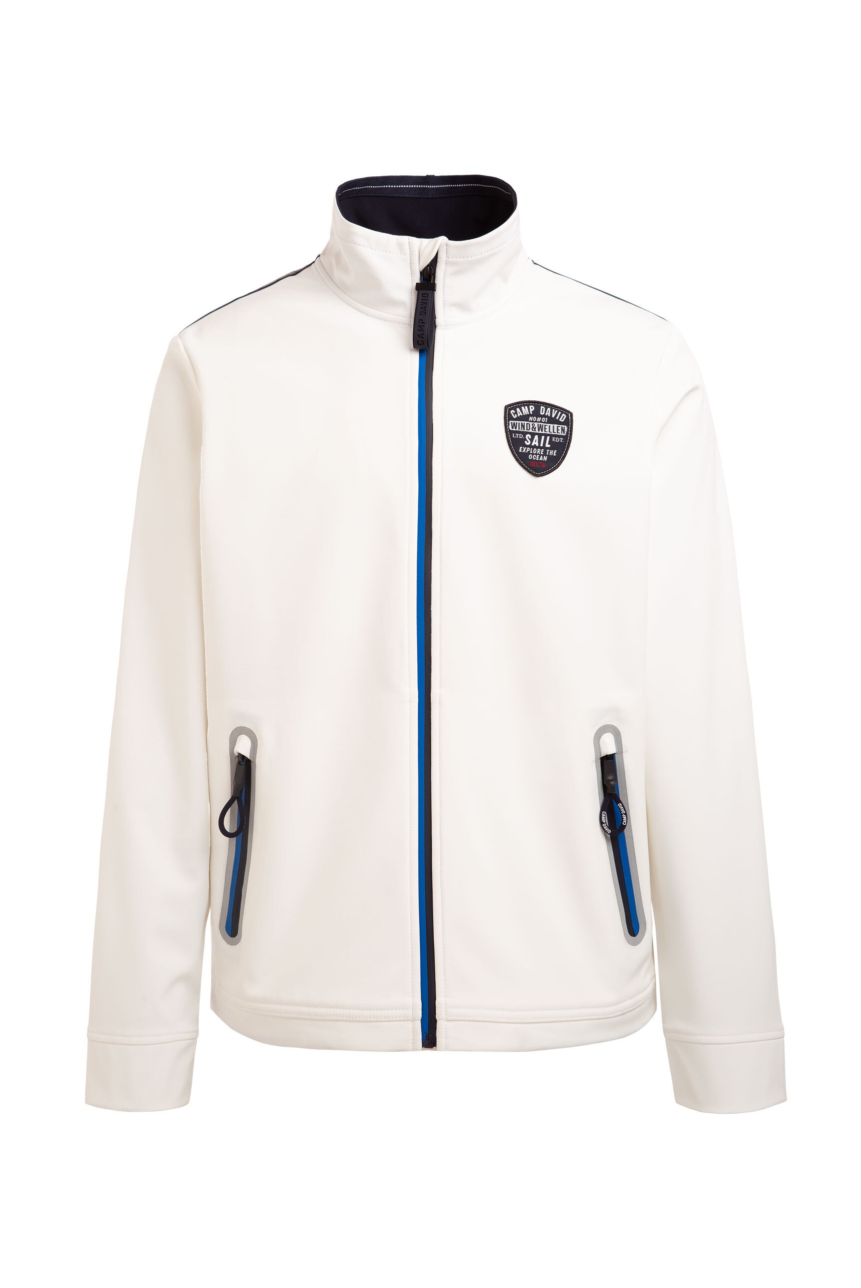 CAMP DAVID Softshelljacke ohne Kapuze mit verstellbarem Gummizug im Saum günstig online kaufen