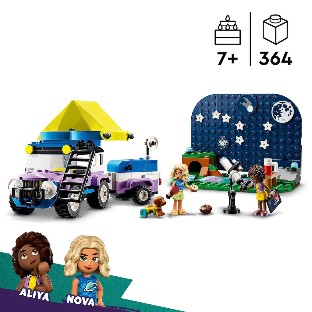 LEGO® Konstruktionsspielsteine »Sterngucker-Campingfahrzeug (42603), LEGO Friends«, (364 St.)