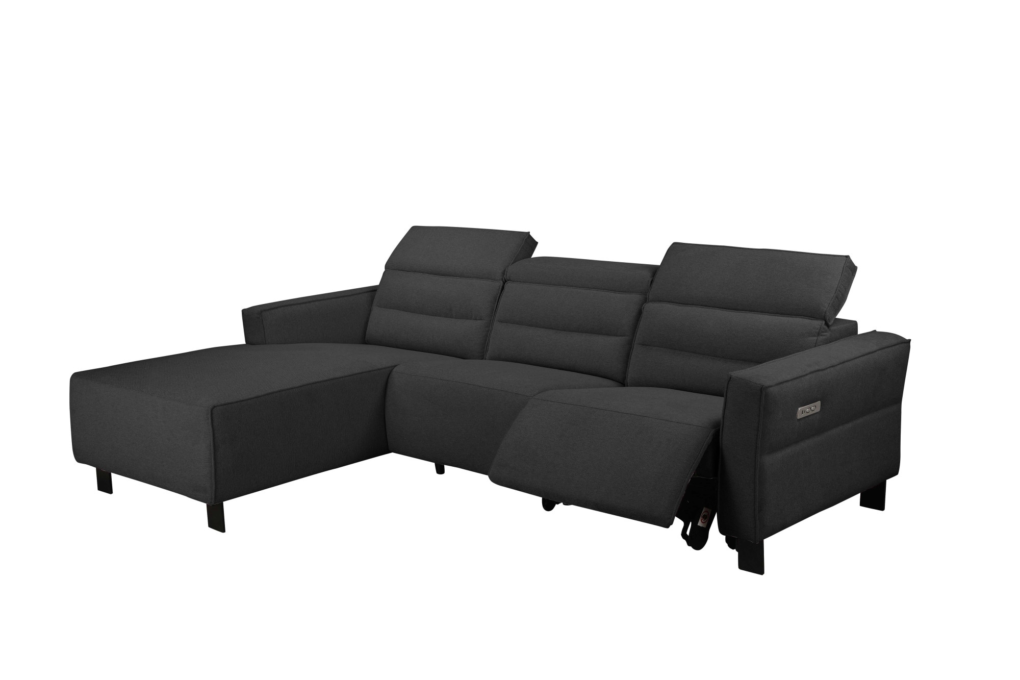 Places of Style Ecksofa »Carpari, L-Form, 263 cm, manuelle o. elektrische Relaxfunktion,«, USB A/C und Kopfteilverstellung