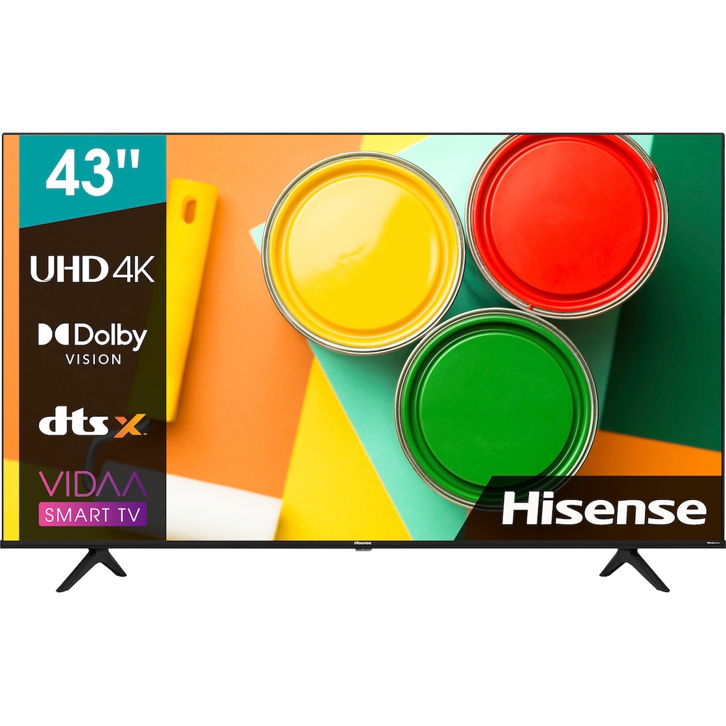 Hisense LED-Fernseher »43A6FG«, 108 cm/43 Zoll, 4K Ultra HD, Smart-TV, Triple Tuner DVB-C/S/ S2/ T/ T2, Alexa Built-In, DTS Virtual X