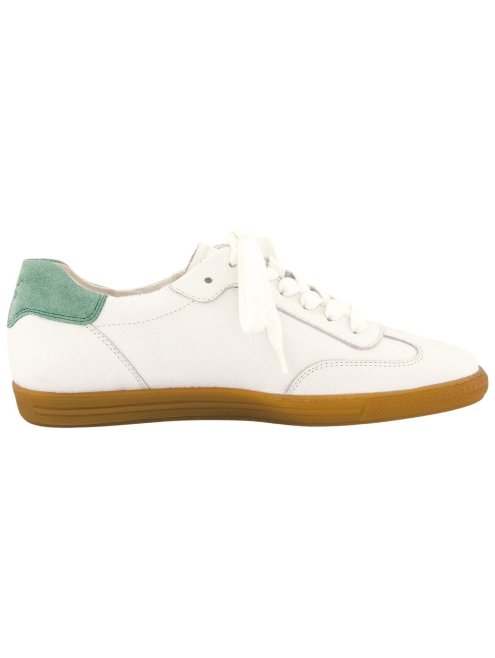 Sneaker PAUL GREEN "Paul Green Sneaker Leder", Damen, Gr. 40, weiß (weiß, grün), Leder, Schuhe Sneaker 3