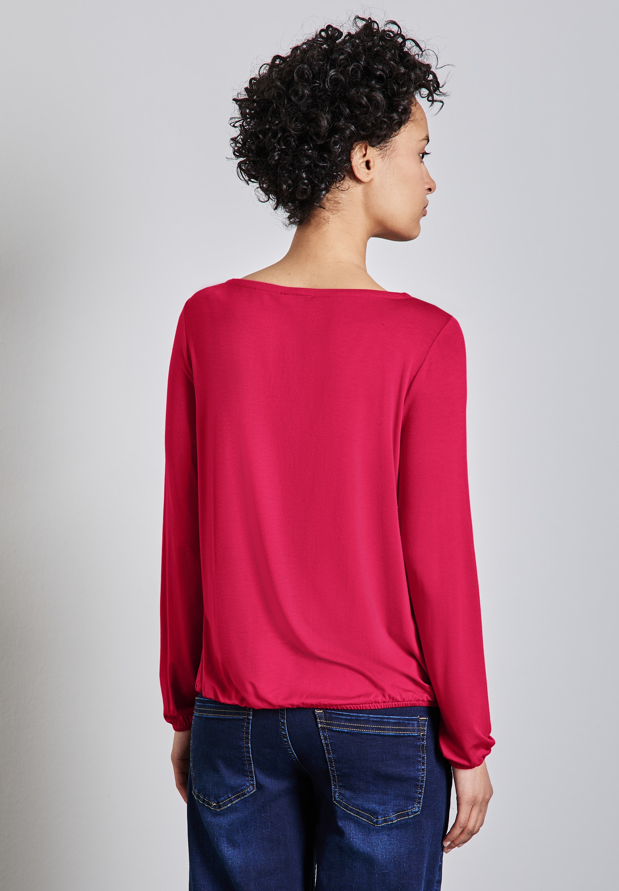 STREET ONE Langarmshirt, mit U-Boot-Ausschnitt