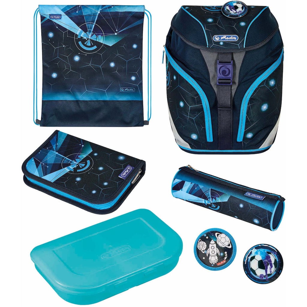 Herlitz Schulrucksack »SoftLight Plus, Space Boy«, Reflektoren-Floureszierende Flächen